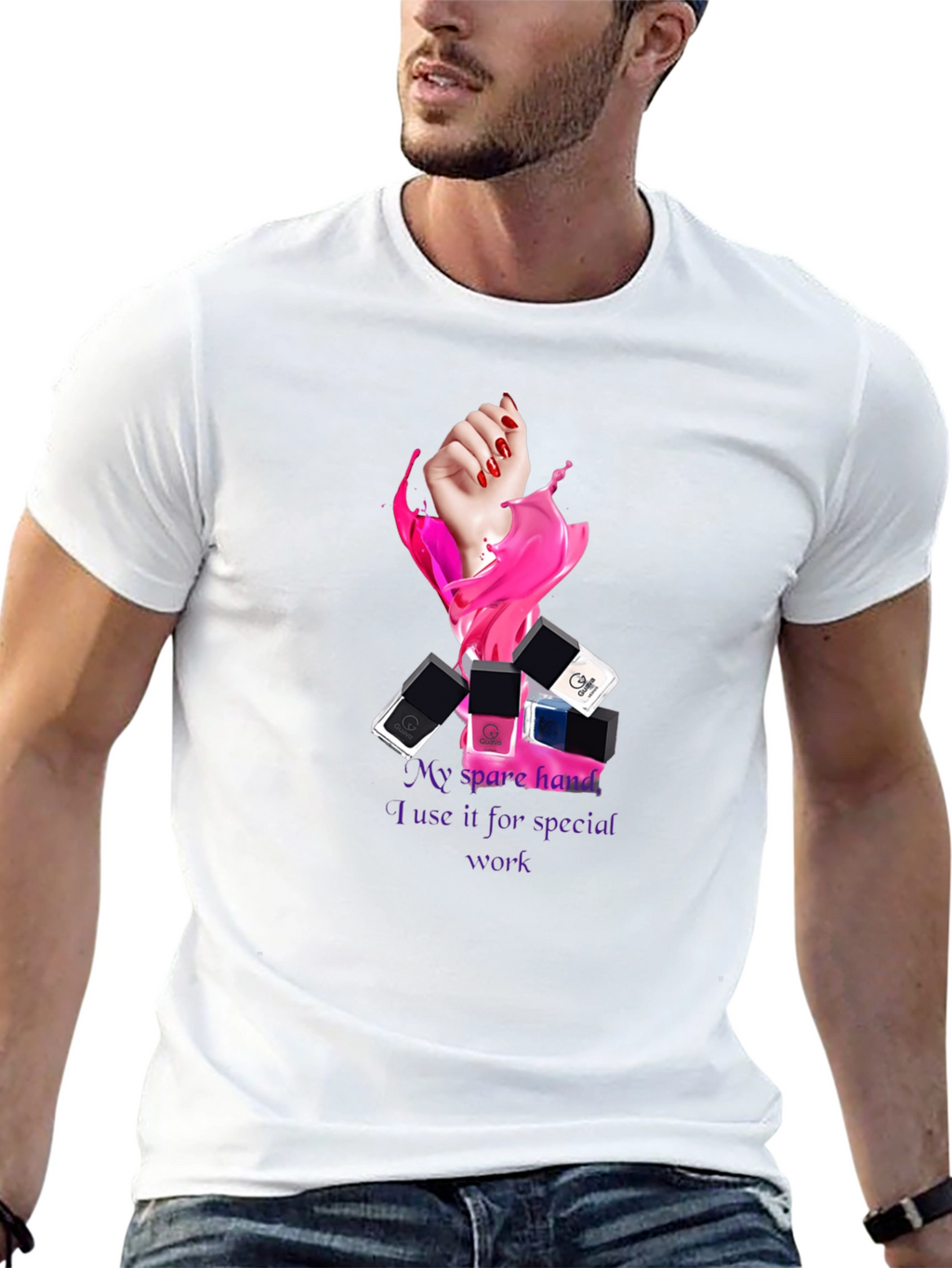Spare Hand Nail Polish T-Shirt