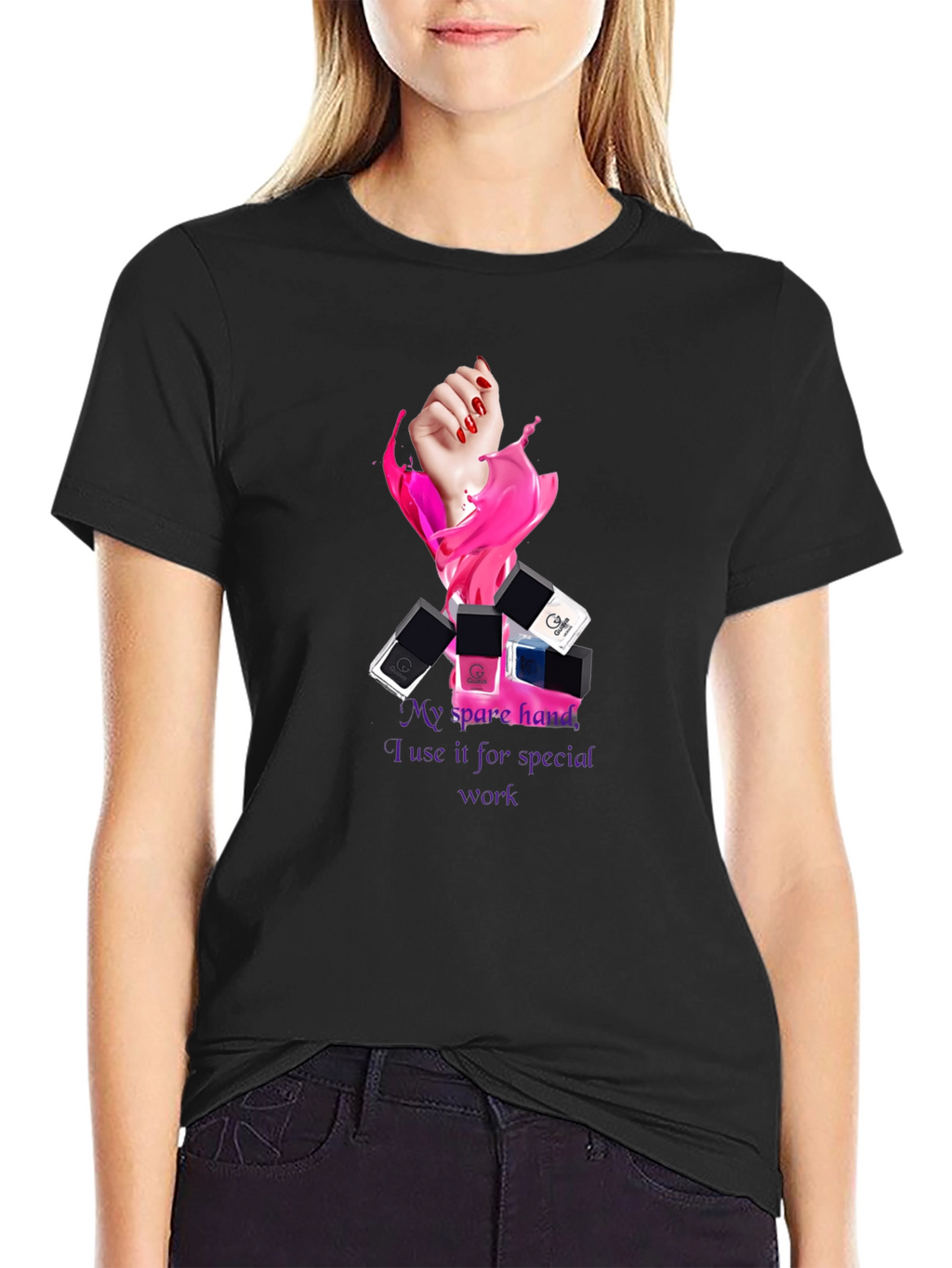 Spare Hand Nail Polish T-Shirt