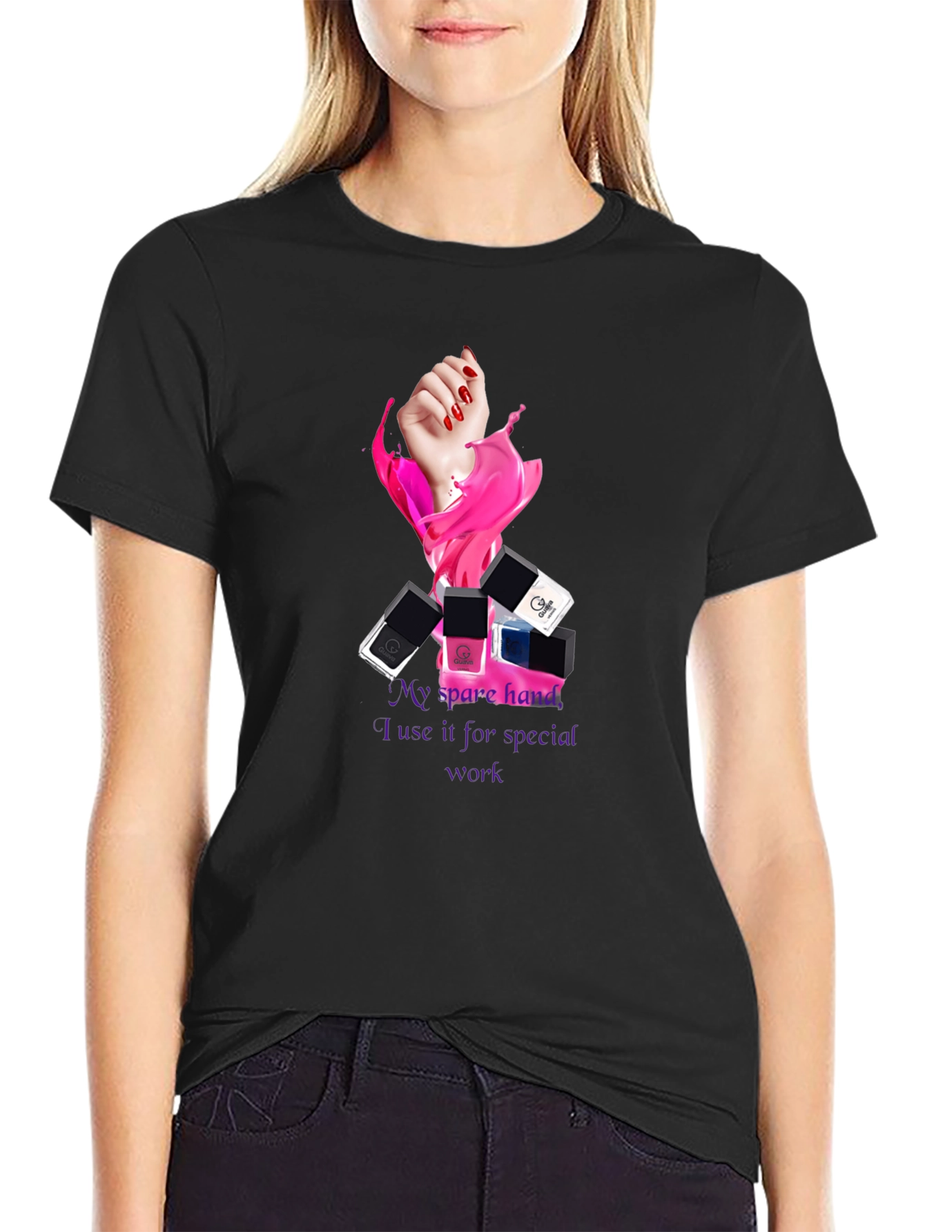 Spare Hand Nail Polish T-Shirt