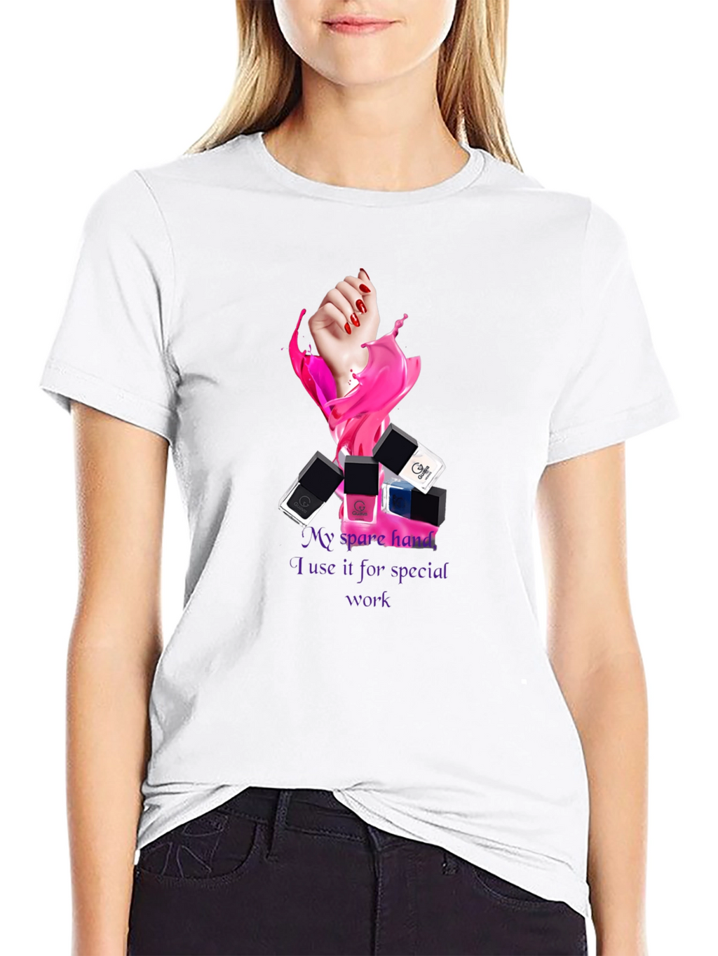 Spare Hand Nail Polish T-Shirt