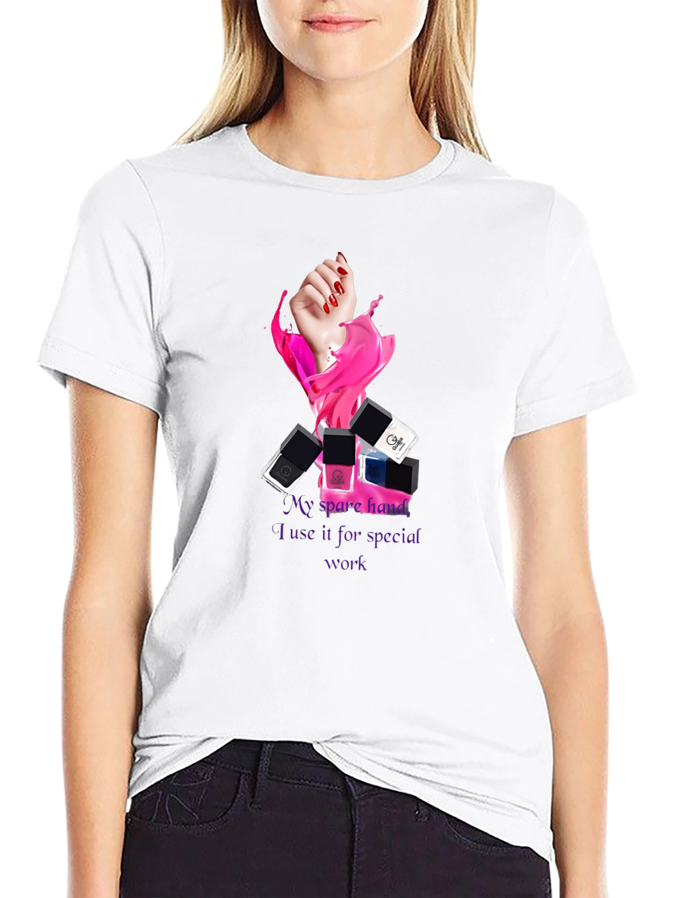 Spare Hand Nail Polish T-Shirt