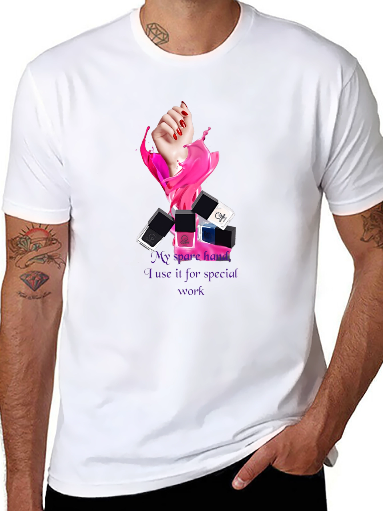 Spare Hand Nail Polish T-Shirt