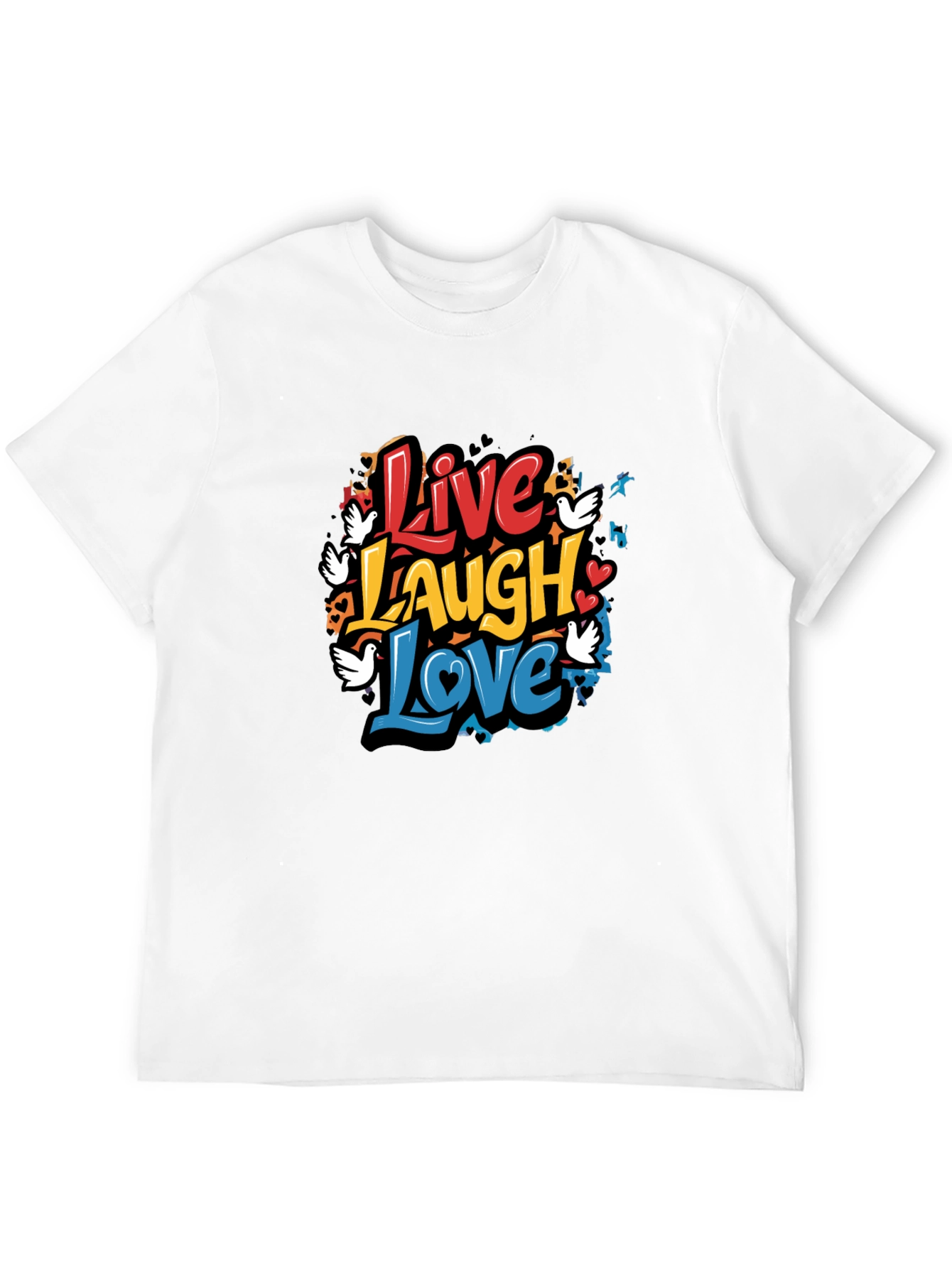 Live Laugh Love Graphic T-Shirt - Black