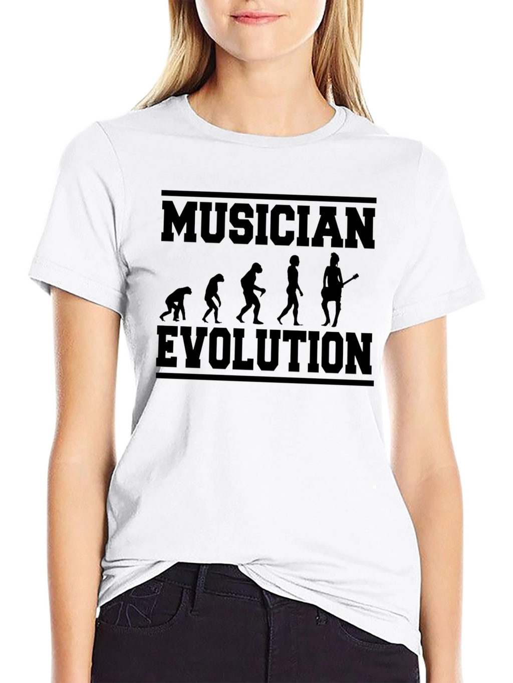 Musician Evolution Graphic Tee - Black