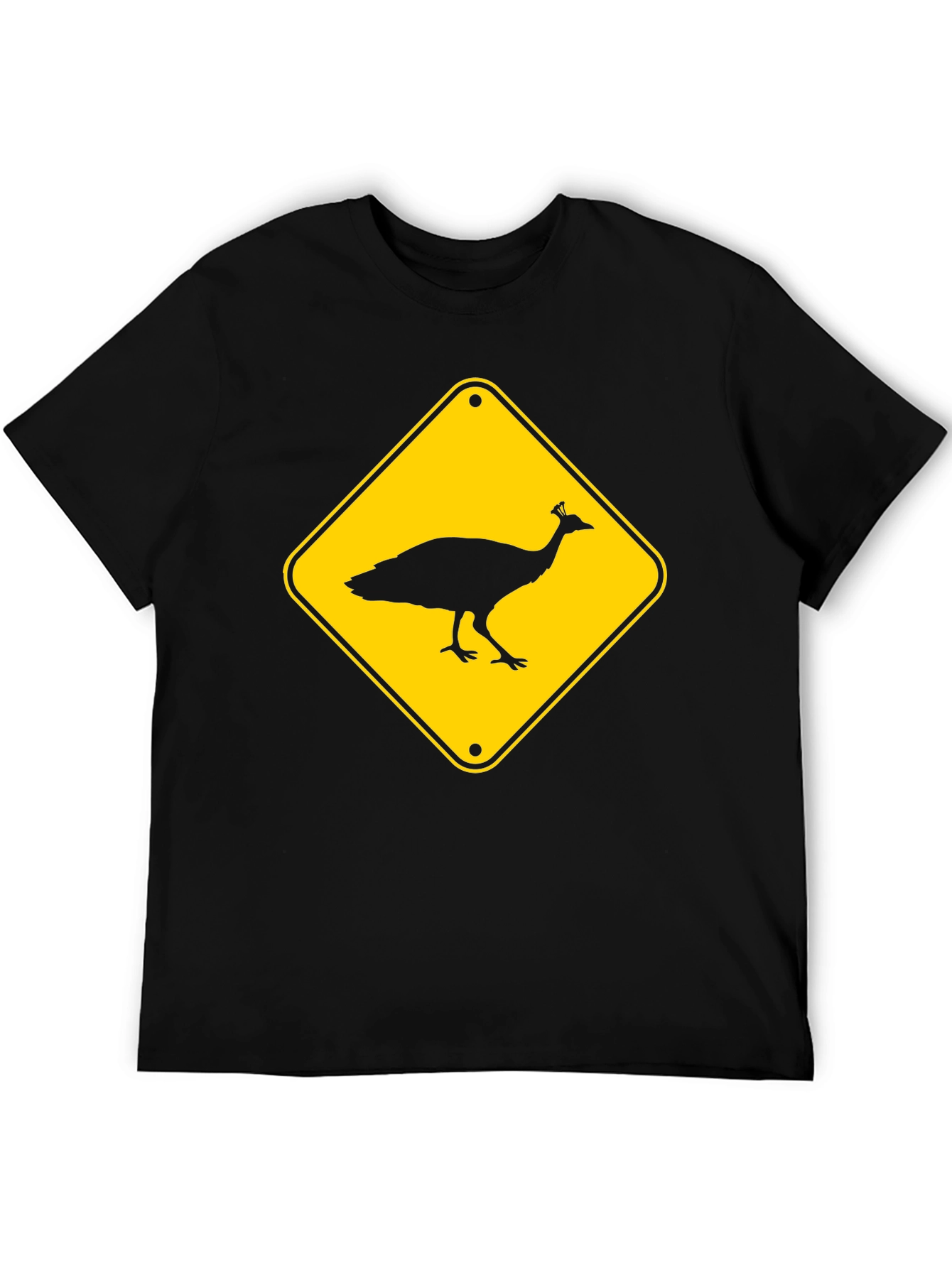 Peacock Crossing T-Shirt - Novelty Tee