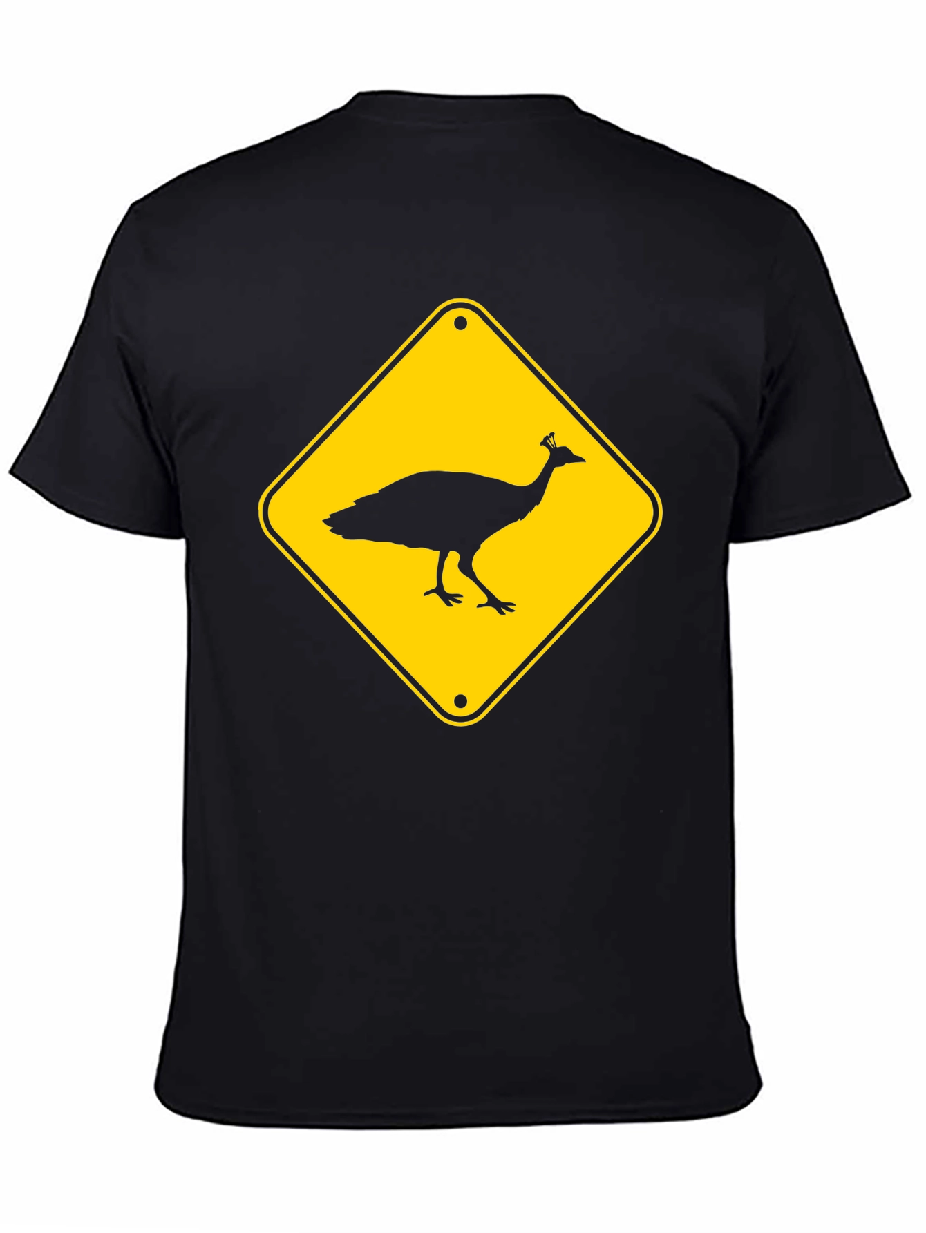 Peacock Crossing T-Shirt - Novelty Tee