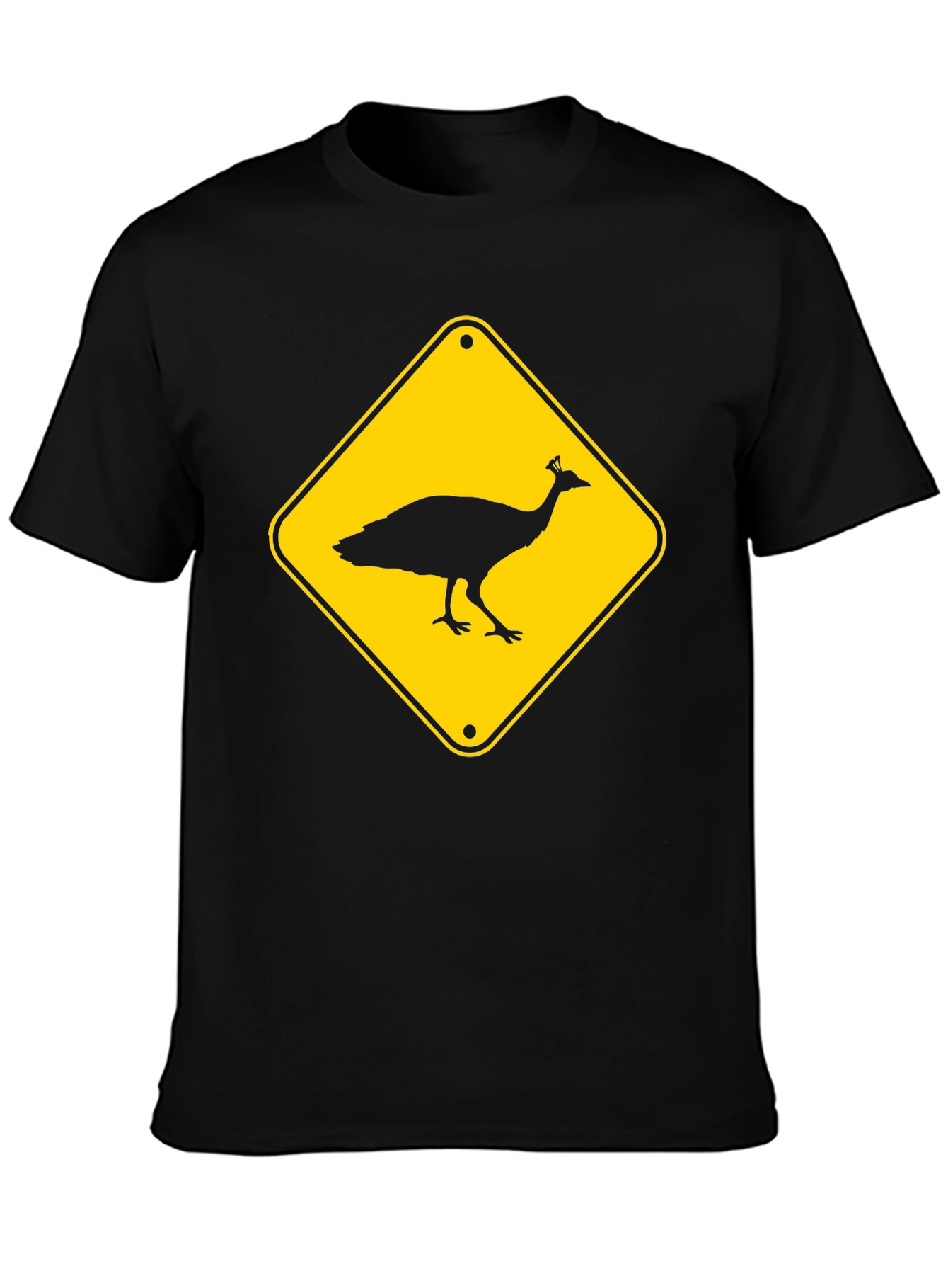 Peacock Crossing T-Shirt - Novelty Tee
