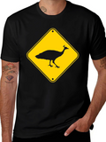 Peacock Crossing T-Shirt - Novelty Tee