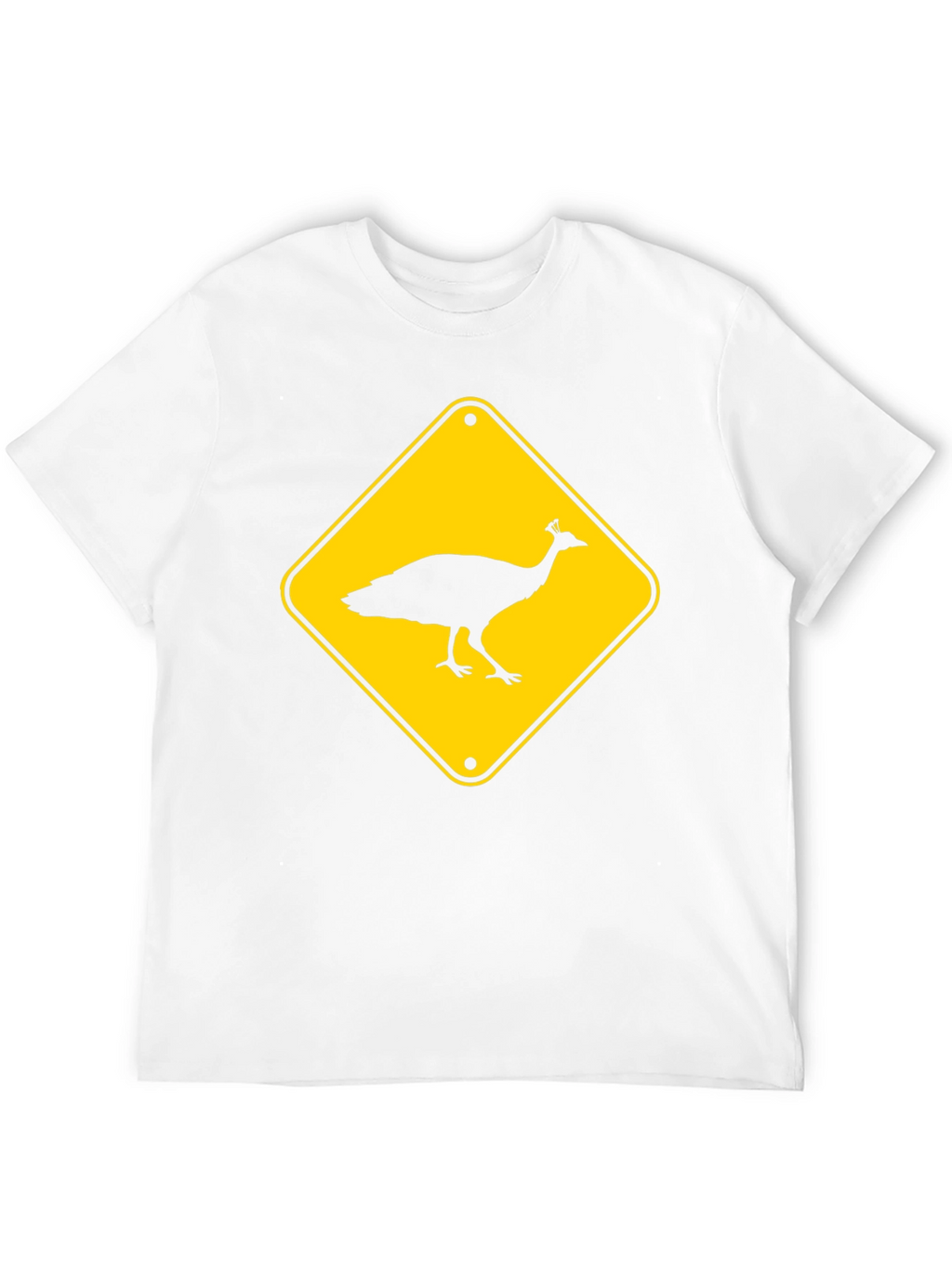 Peacock Crossing T-Shirt - Novelty Tee
