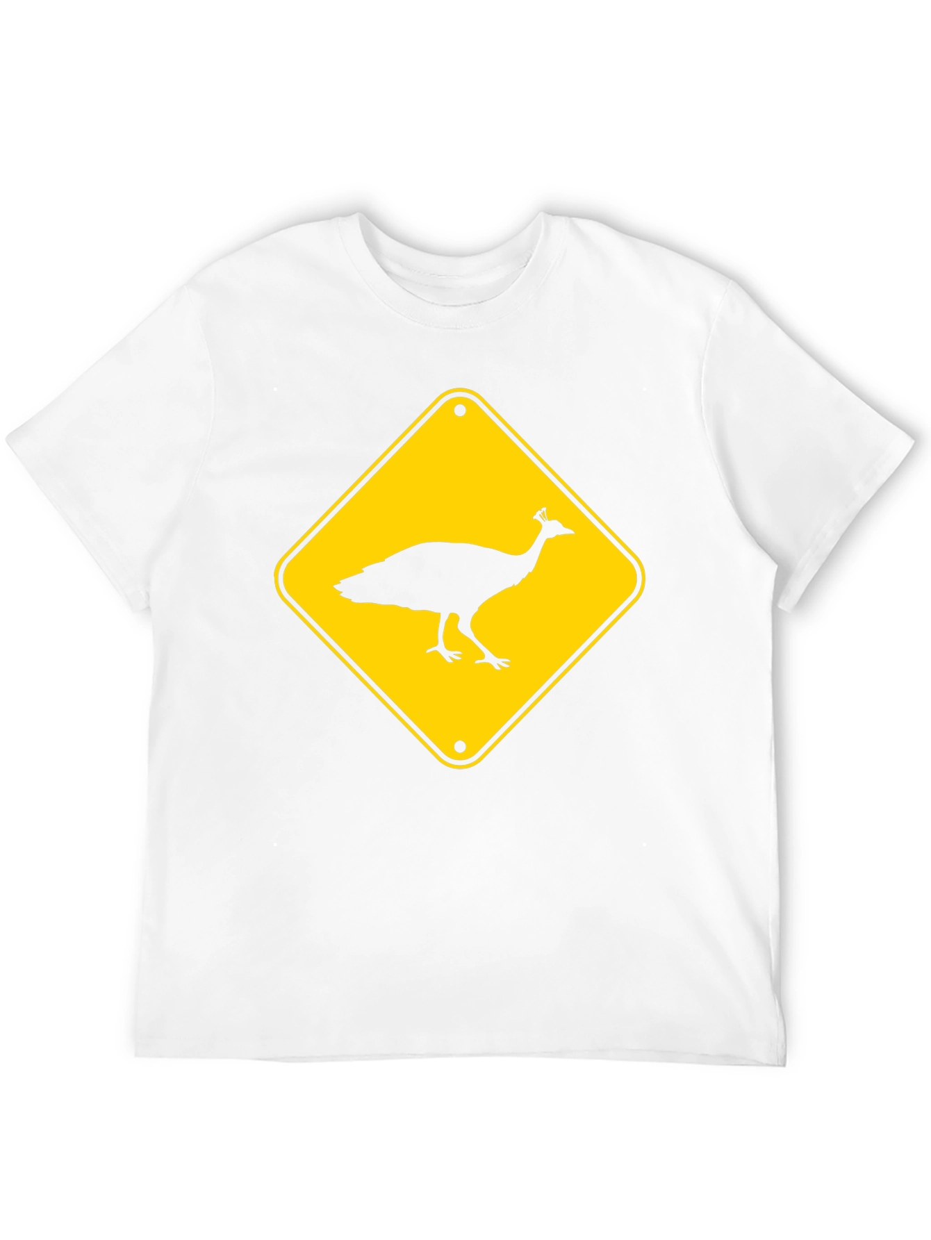 Peacock Crossing T-Shirt - Novelty Tee
