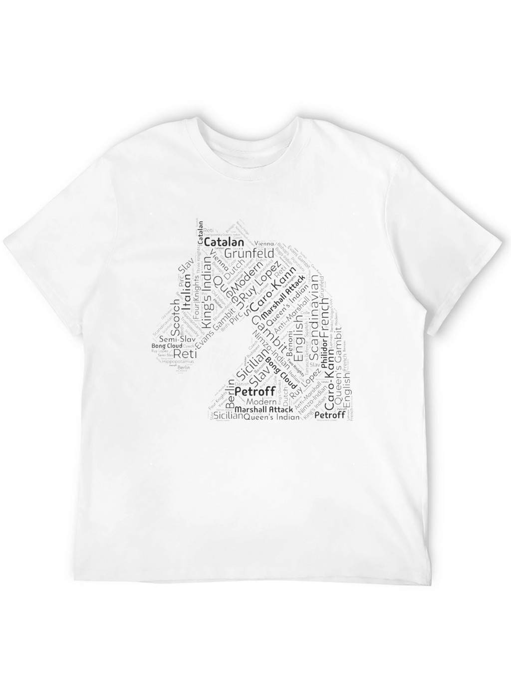 Chess Openings Word Art T-Shirt