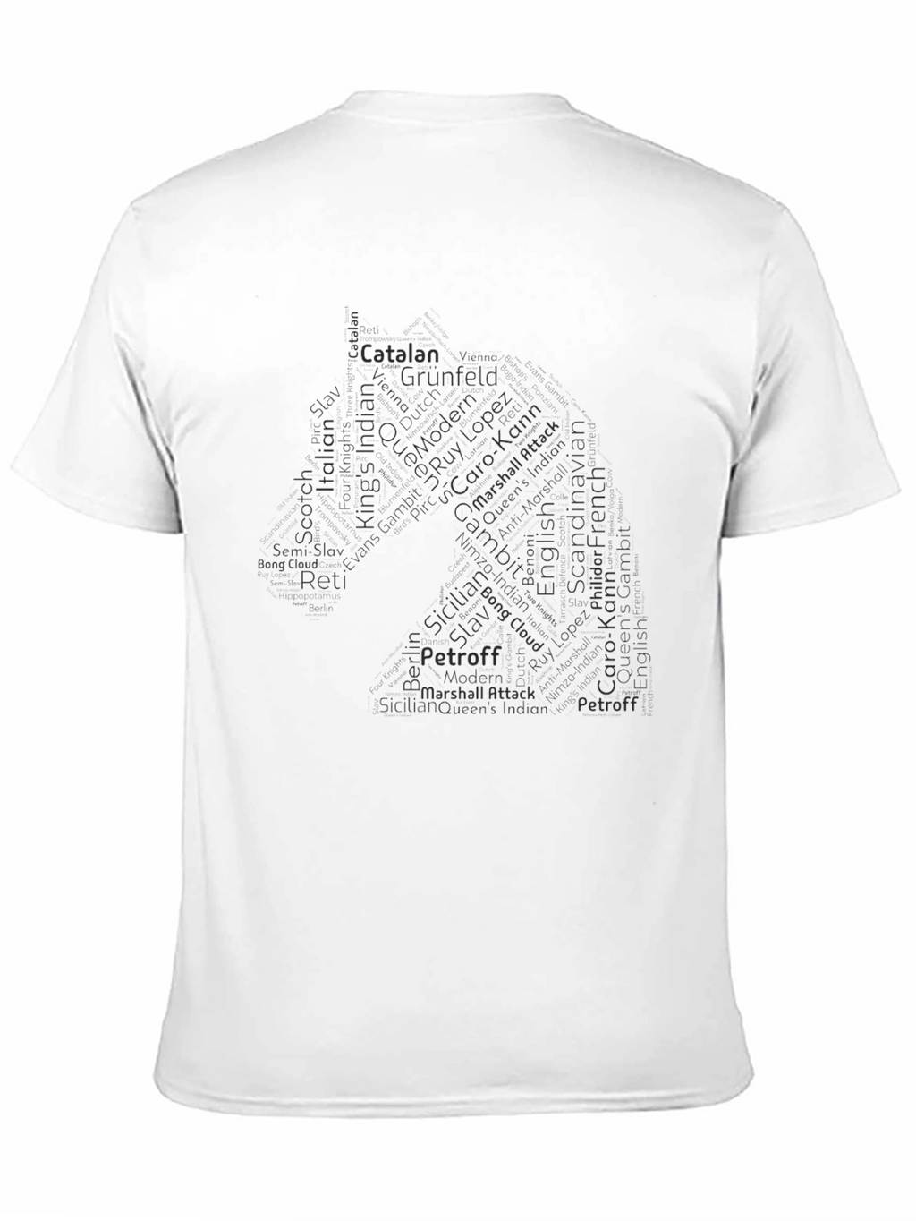 Chess Openings Word Art T-Shirt
