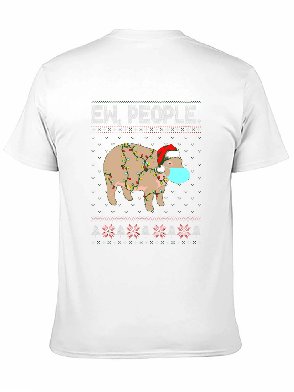 Ew People Christmas Hippo T-Shirt