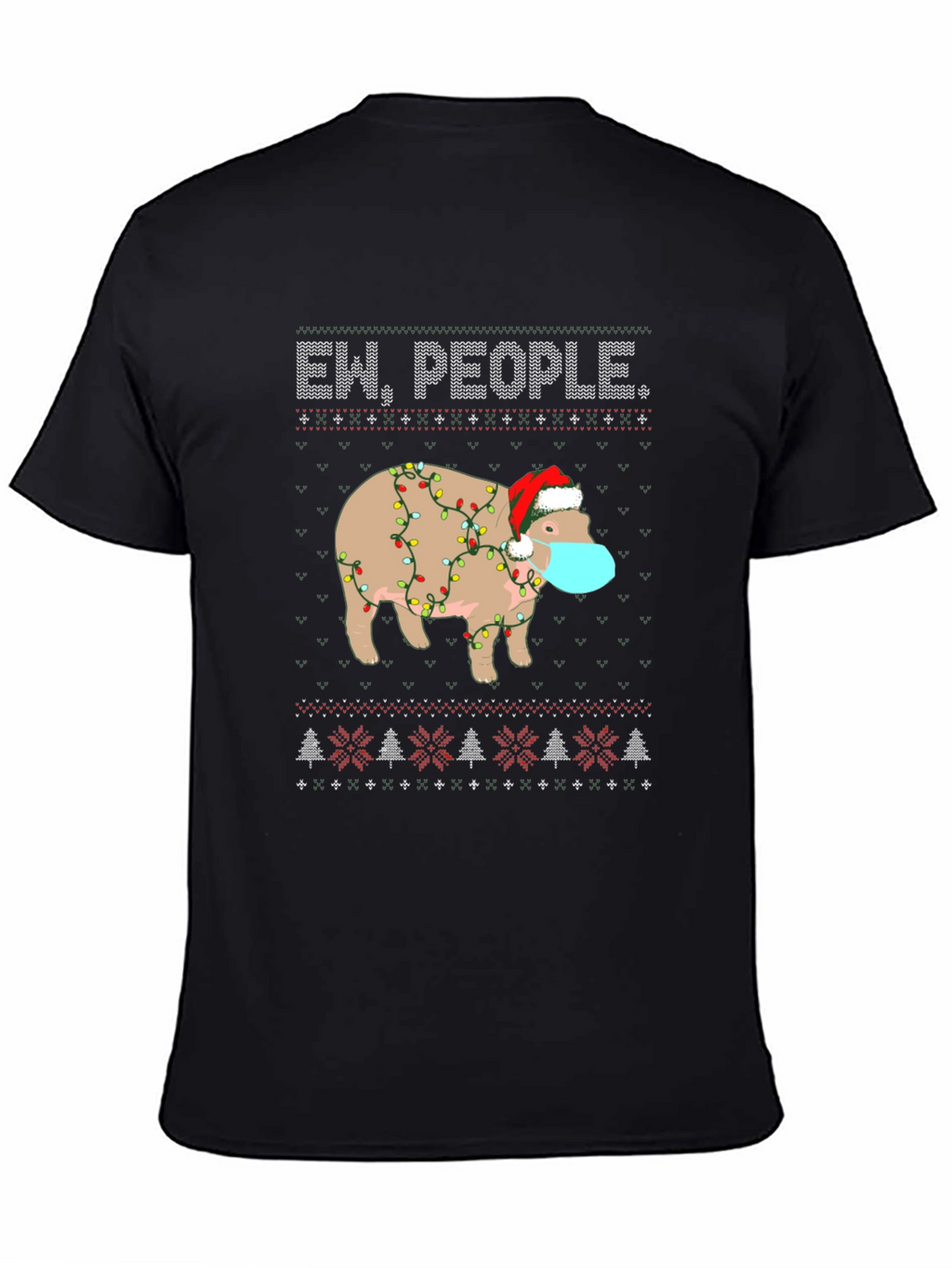 Ew People Christmas Hippo T-Shirt