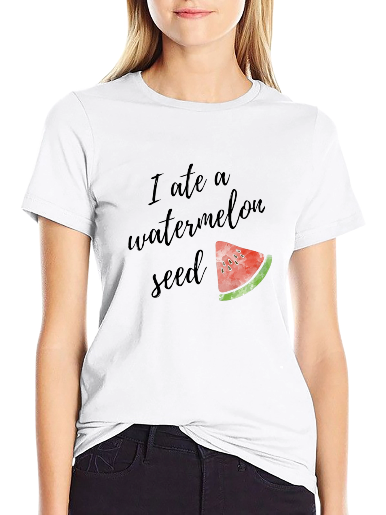 I Ate A Watermelon Seed Funny Graphic Tee