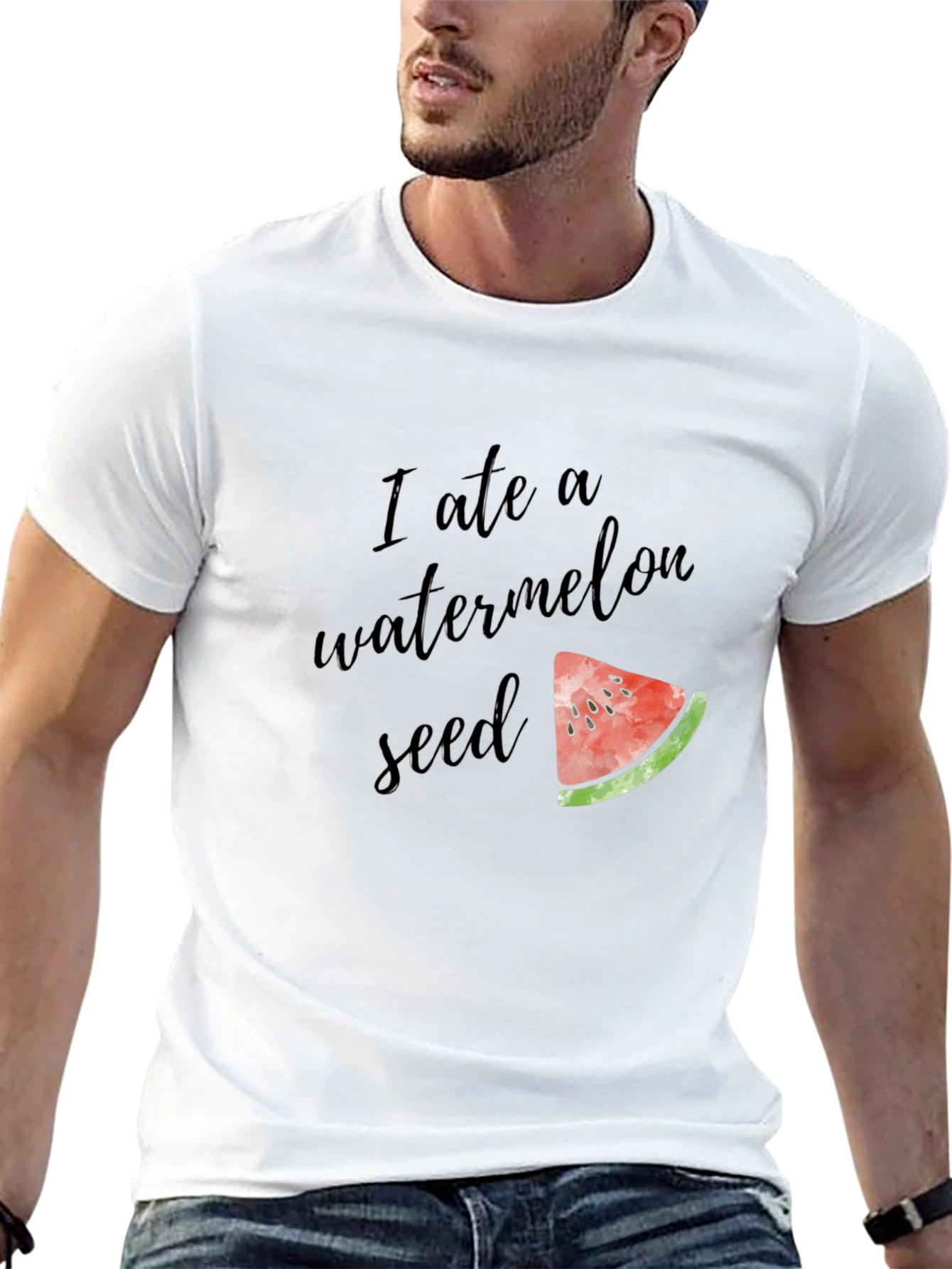 I Ate A Watermelon Seed Funny Graphic Tee