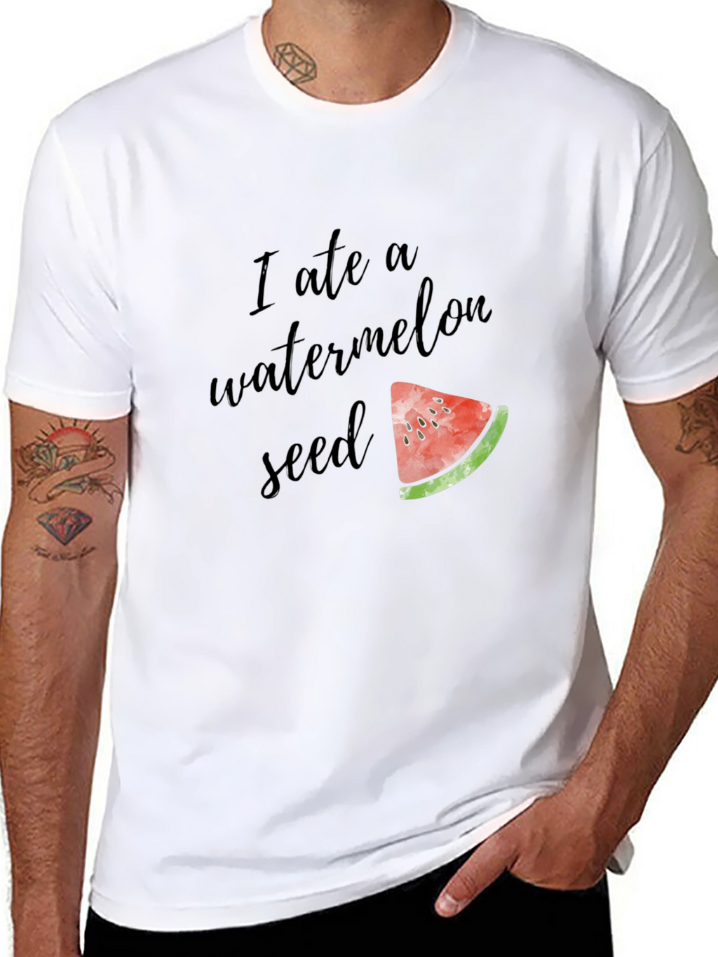 I Ate A Watermelon Seed Funny Graphic Tee