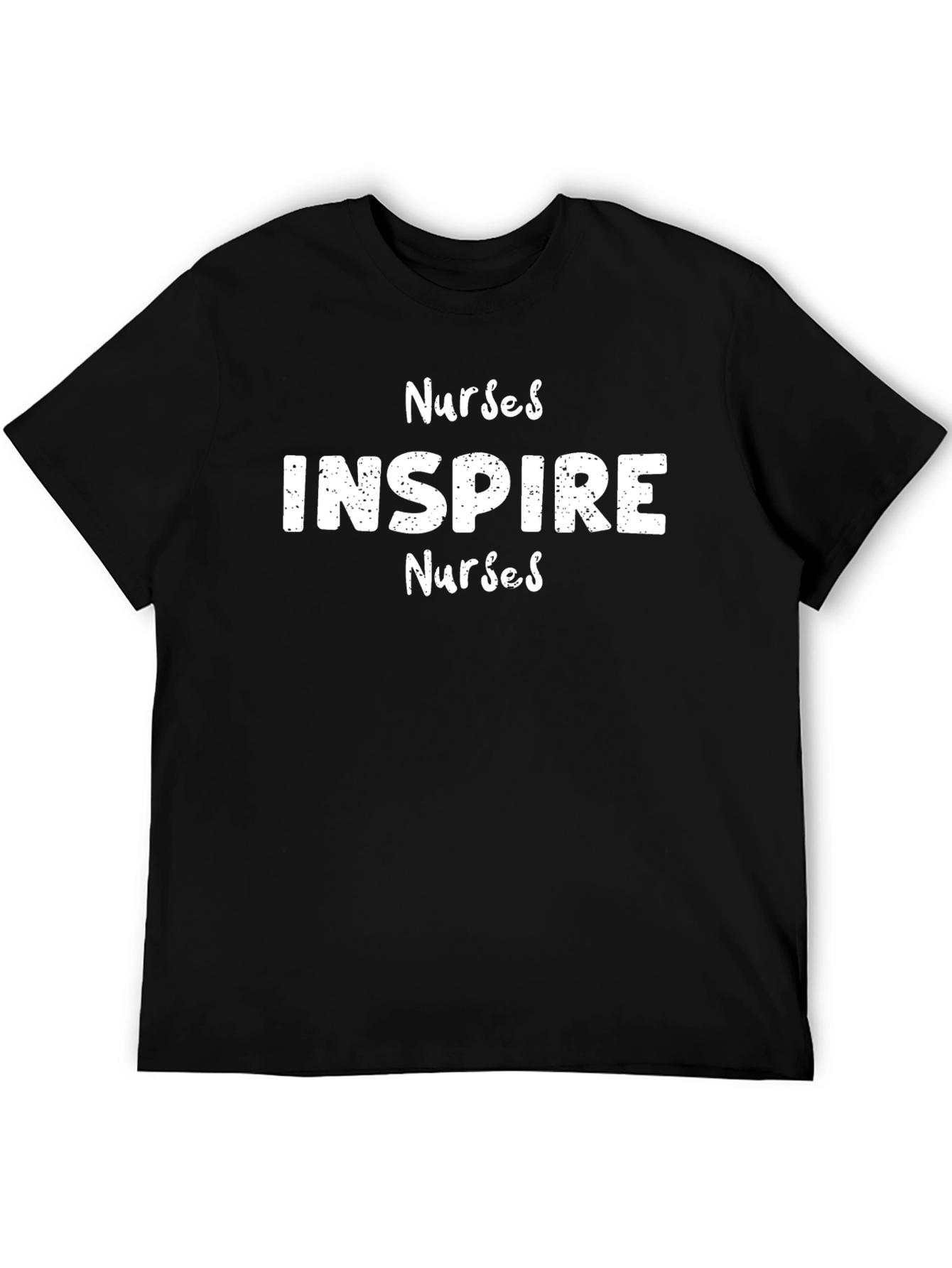 Nurses Inspire Graphic Tee - Black Cotton T-Shirt