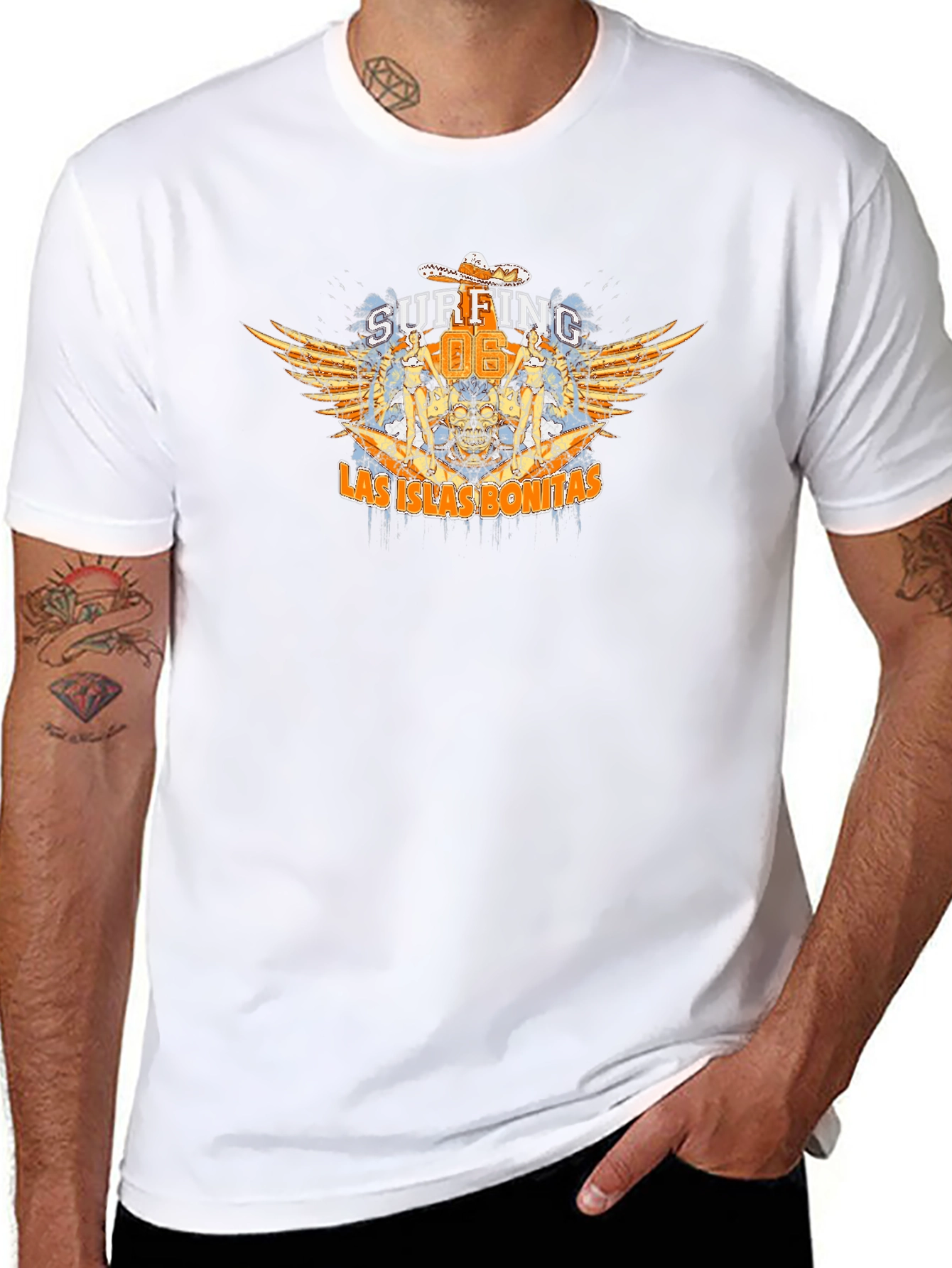 Surfing Las Islas Bonitas Mens T-Shirt