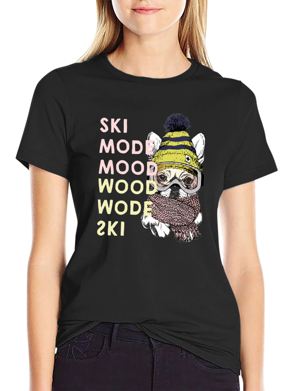 Ski Mode Dog T-Shirt