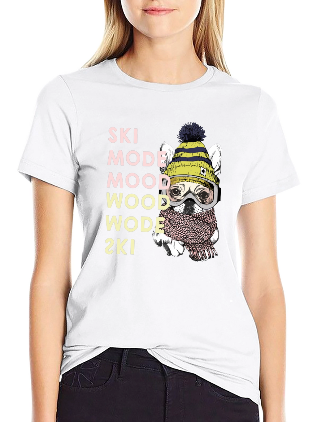 Ski Mode Dog T-Shirt