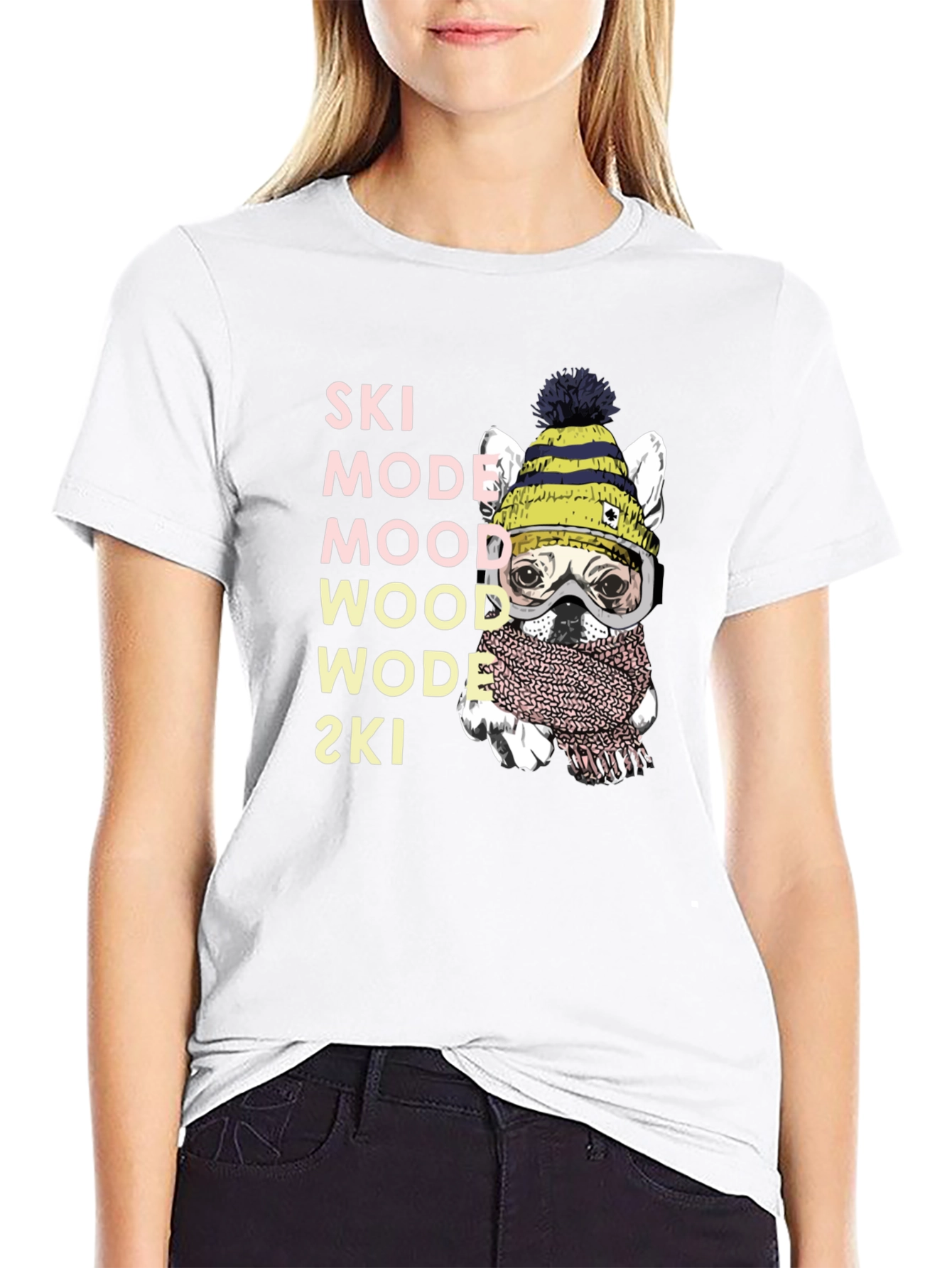 Ski Mode Dog T-Shirt