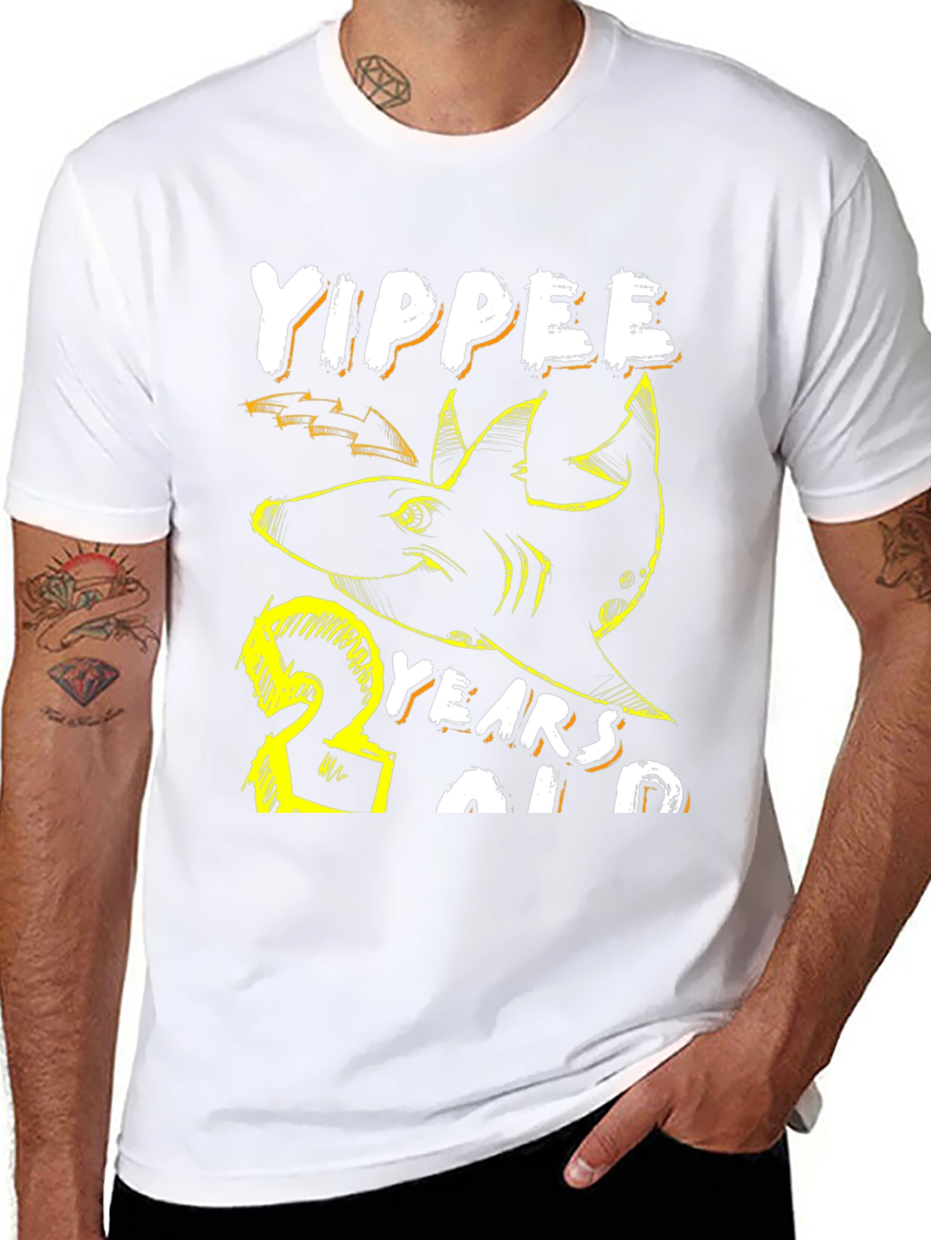 Yippee 23 Years Old Shark Birthday Tee