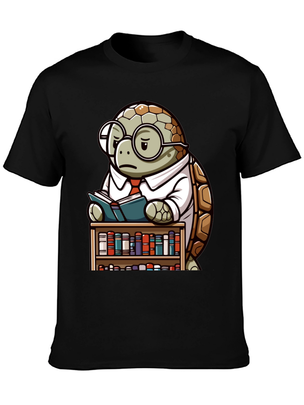 Smart Turtle Graphic T-Shirt - Book Lover Tee