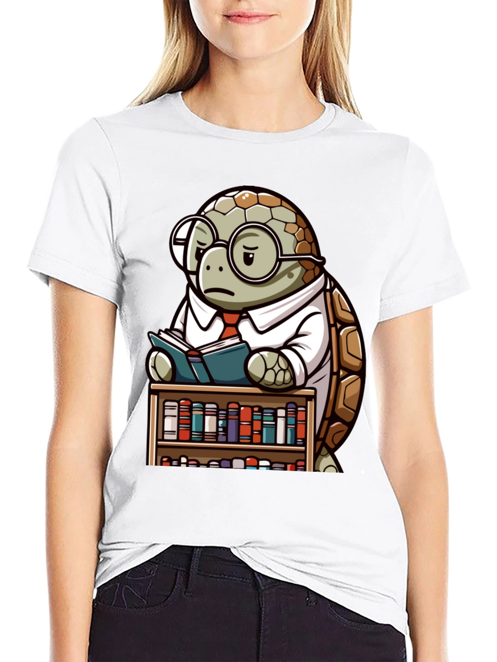 Smart Turtle Graphic T-Shirt - Book Lover Tee