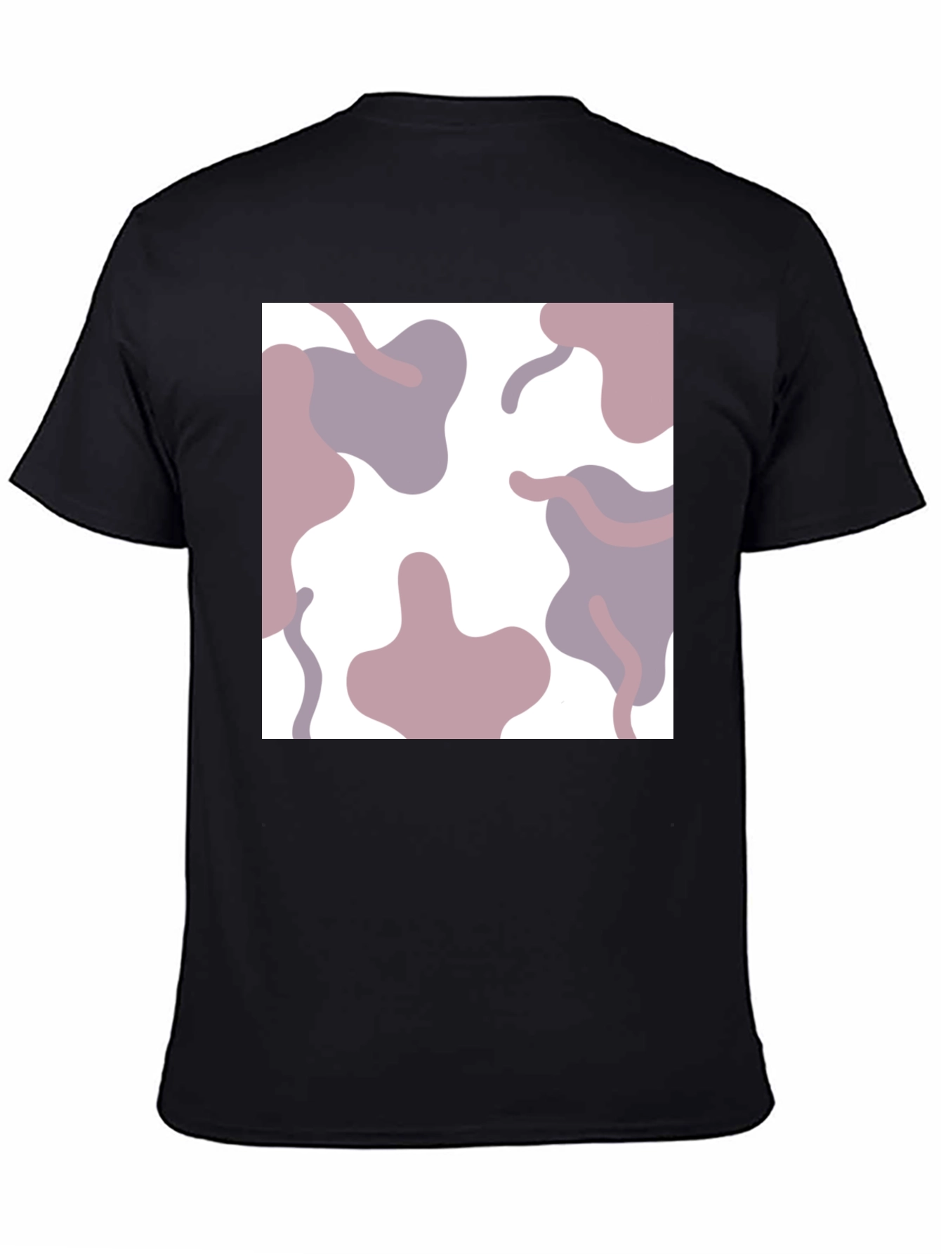 Modern Abstract Print Black T-Shirt