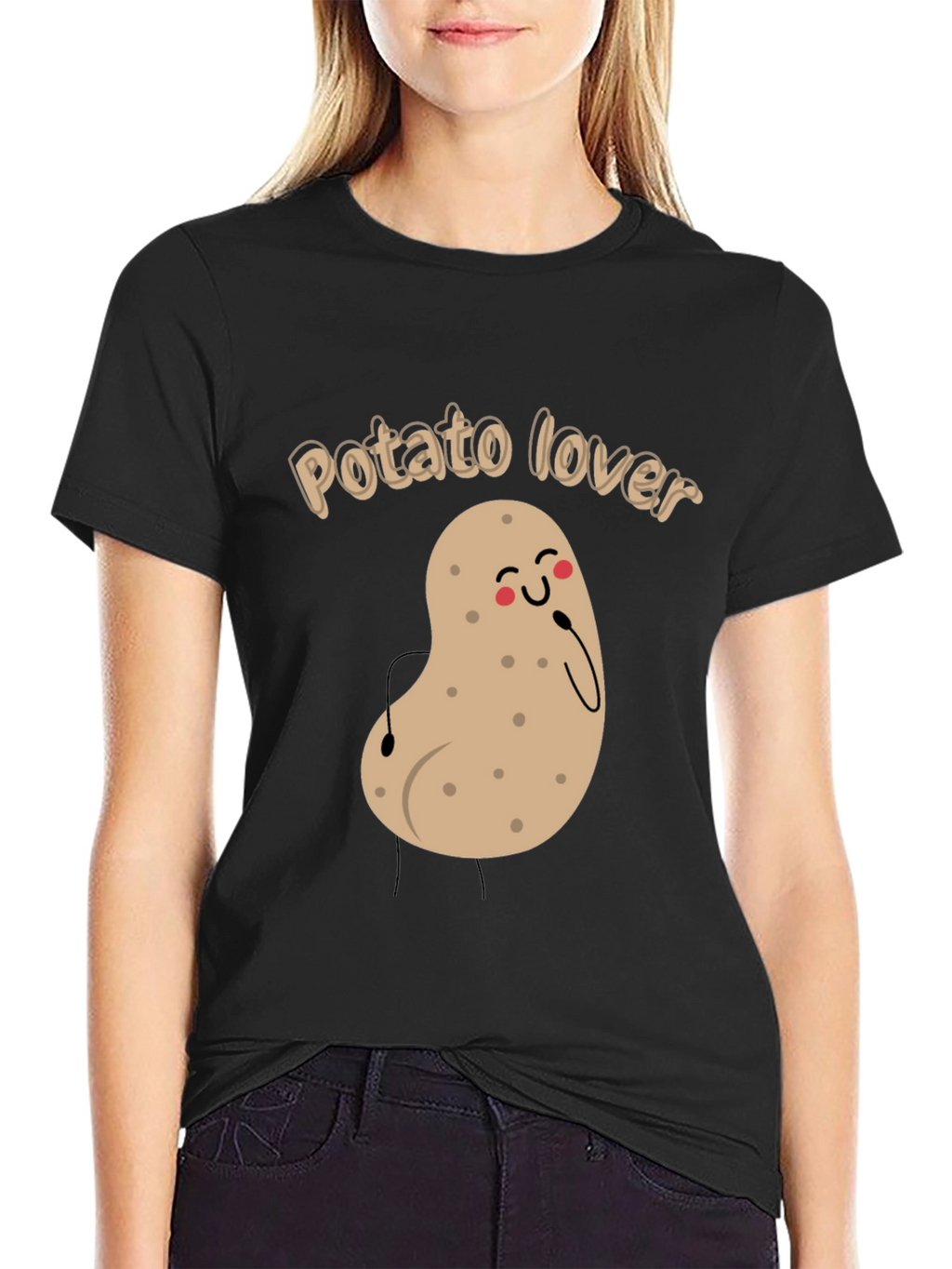 Potato Lover Black T-Shirt