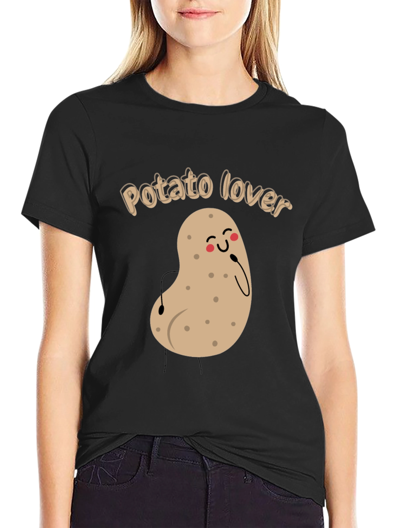 Potato Lover Black T-Shirt