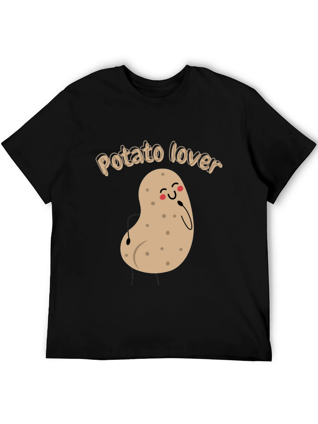 Potato Lover Black T-Shirt