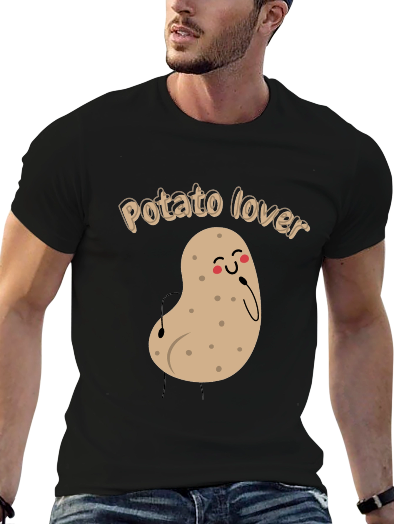 Potato Lover Black T-Shirt