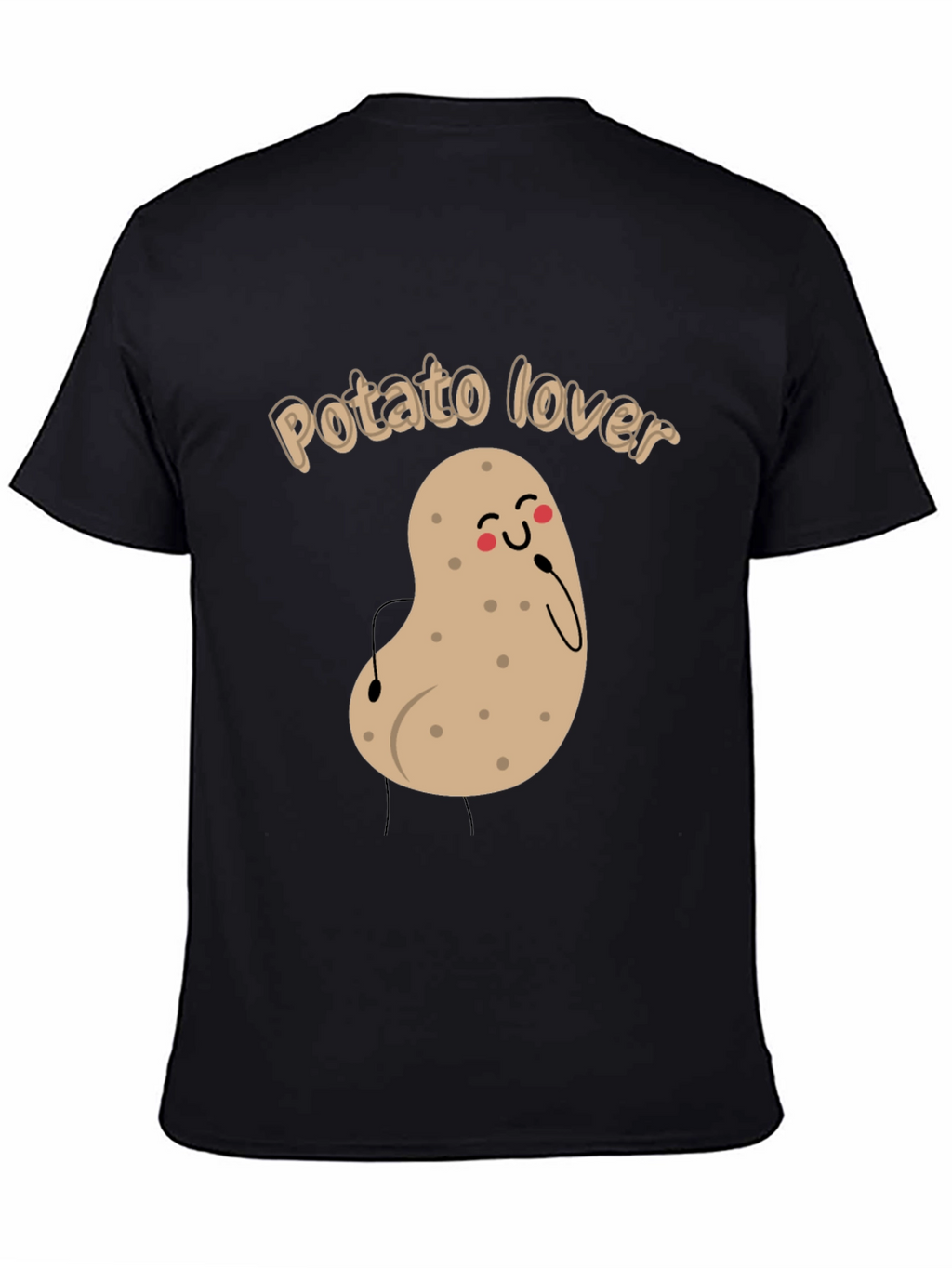 Potato Lover Black T-Shirt