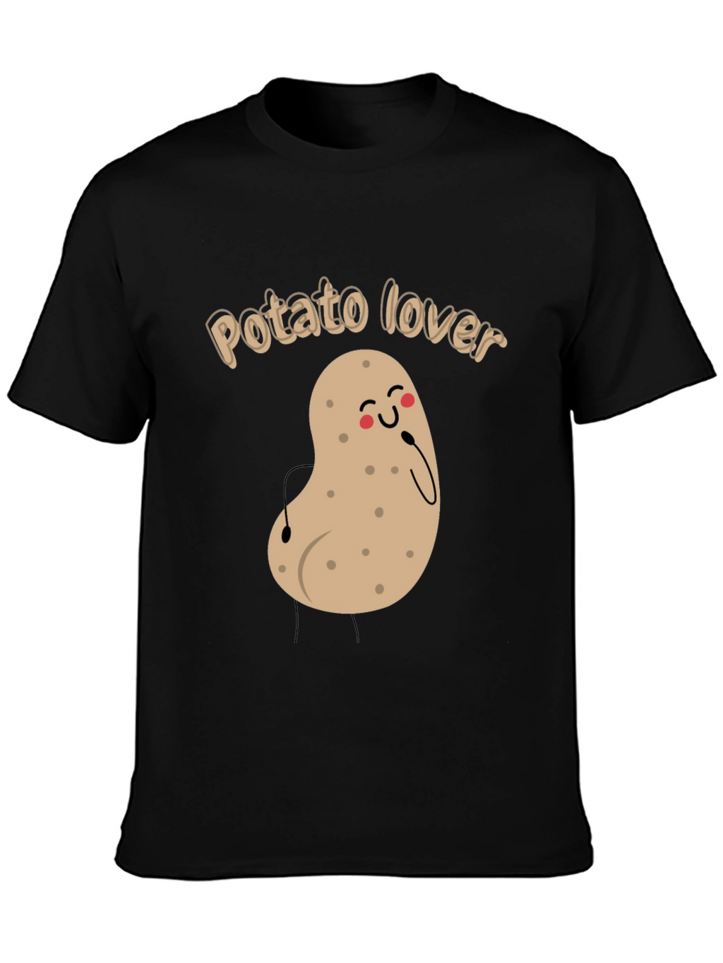 Potato Lover Black T-Shirt