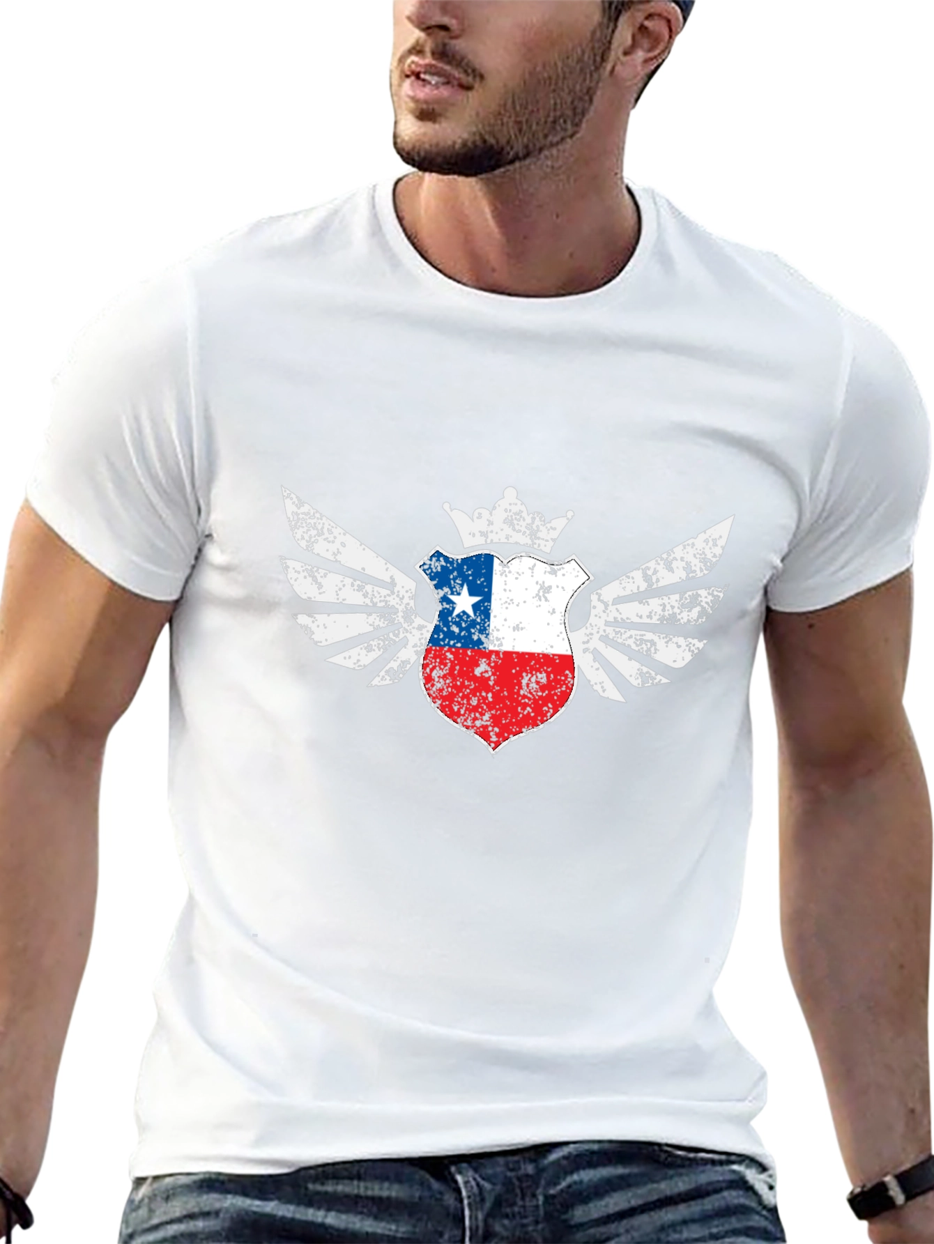 Chile Flag Shield Winged T-Shirt