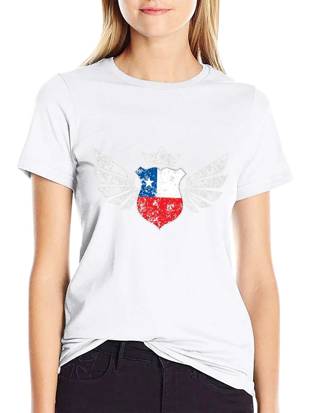 Chile Flag Shield Winged T-Shirt