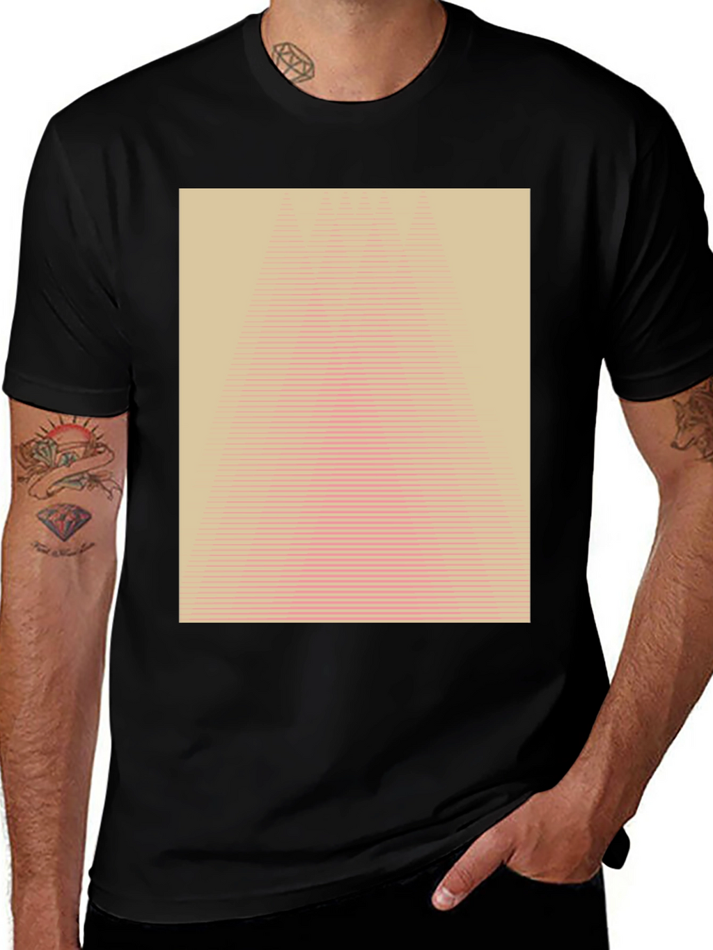 Geometric Illusion Tee - Modern Abstract Design