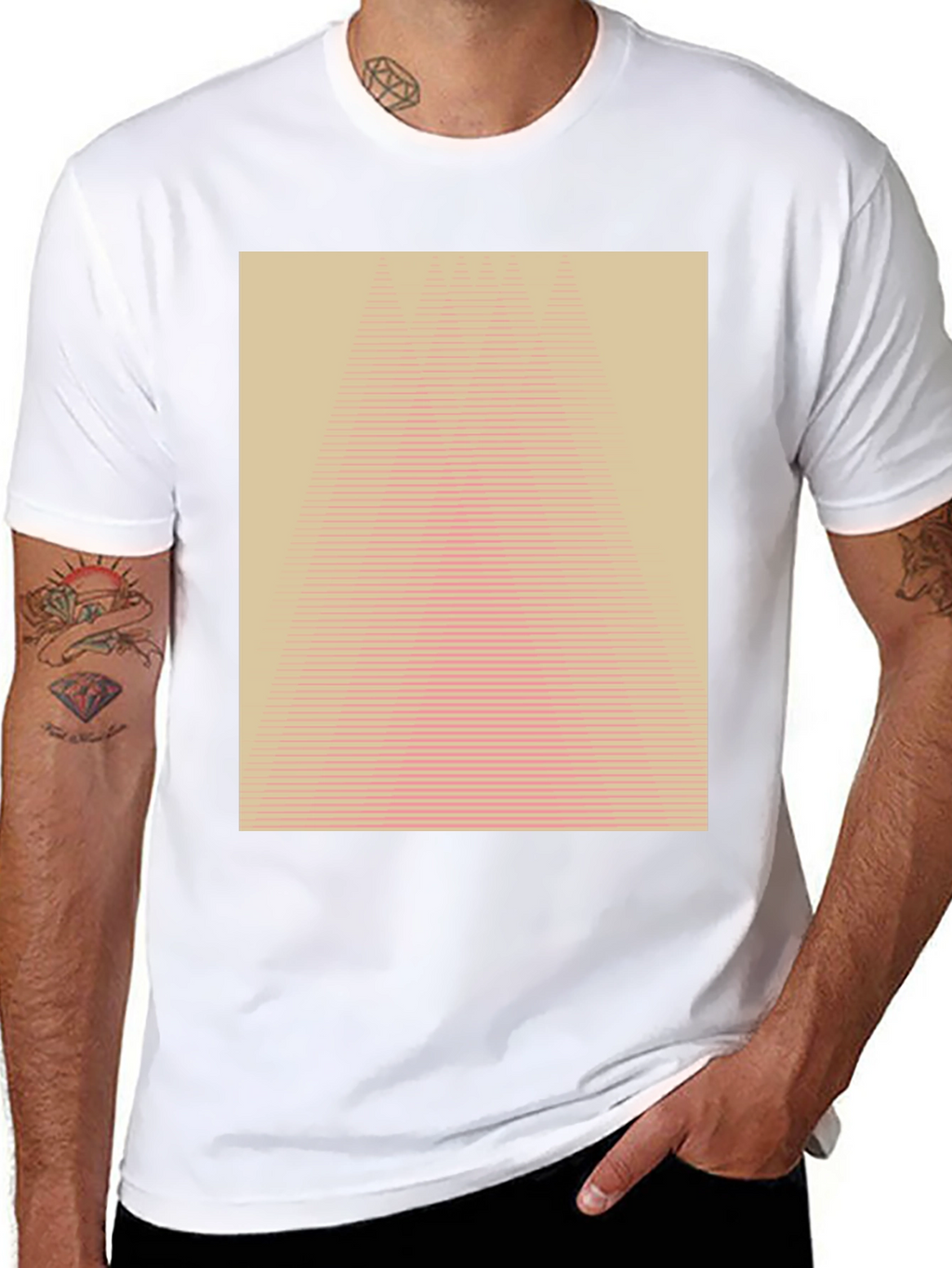 Geometric Illusion Tee - Modern Abstract Design