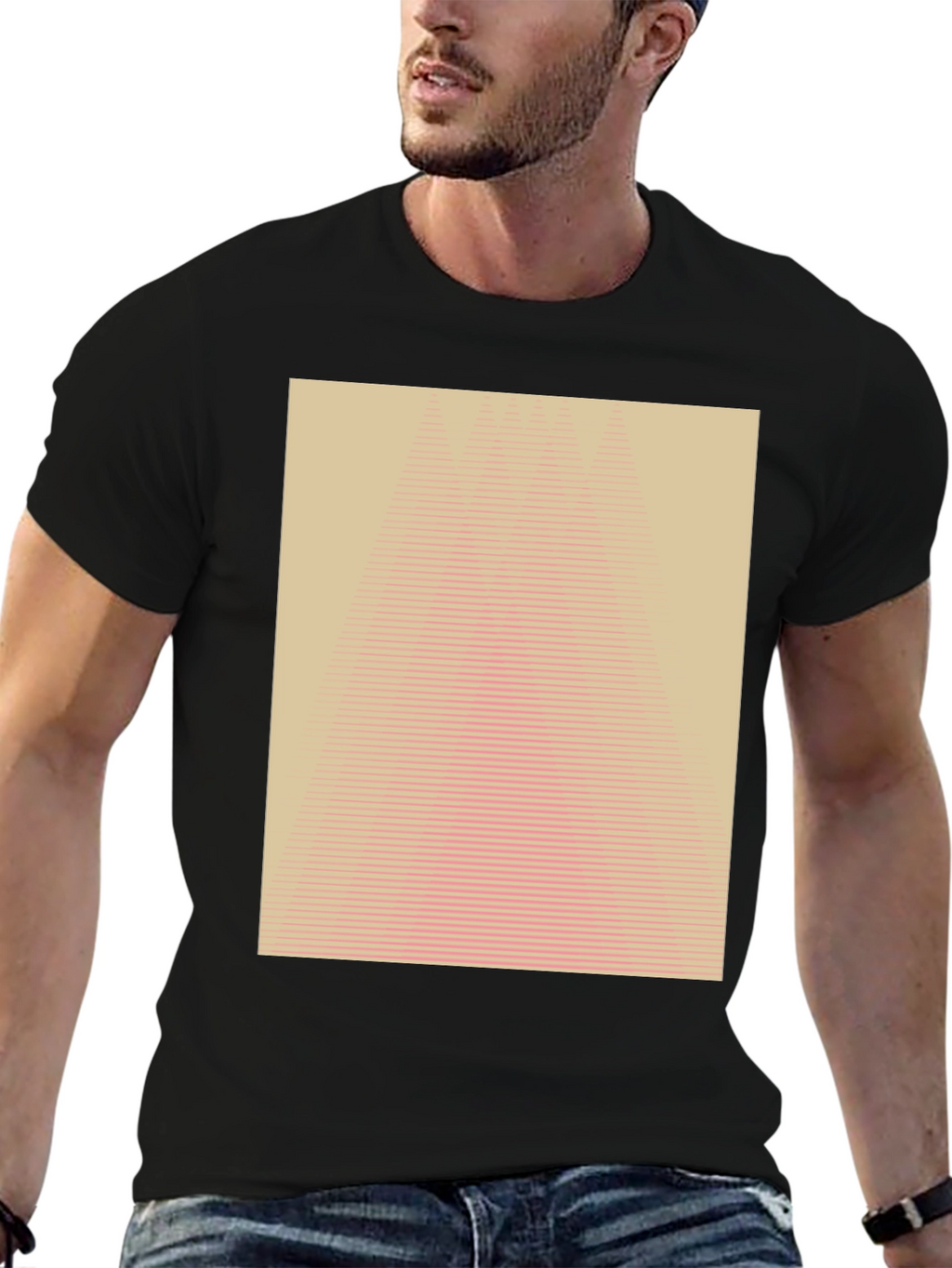 Geometric Illusion Tee - Modern Abstract Design