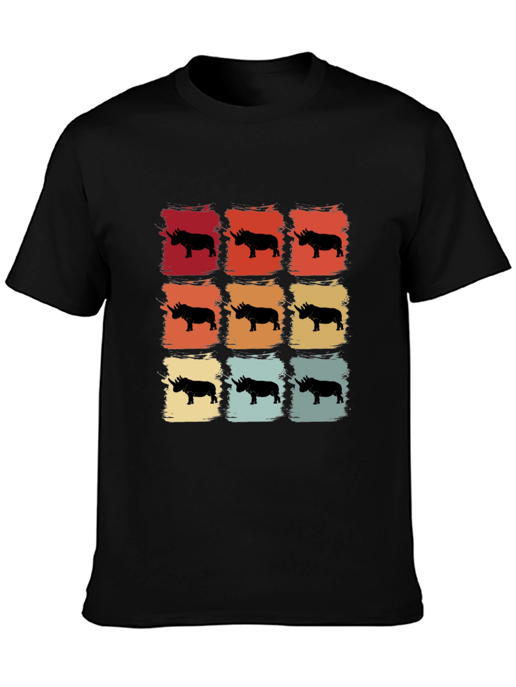 Retro Rhino Silhouette T-Shirt