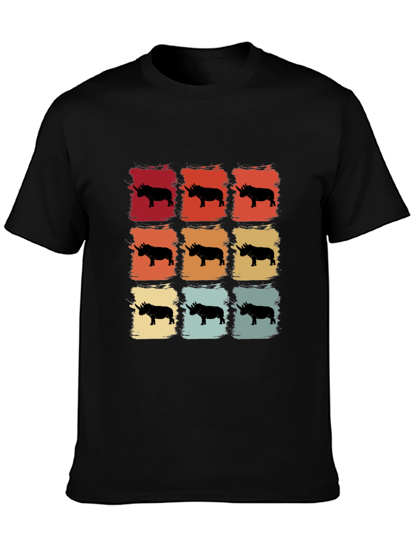 Retro Rhino Silhouette T-Shirt