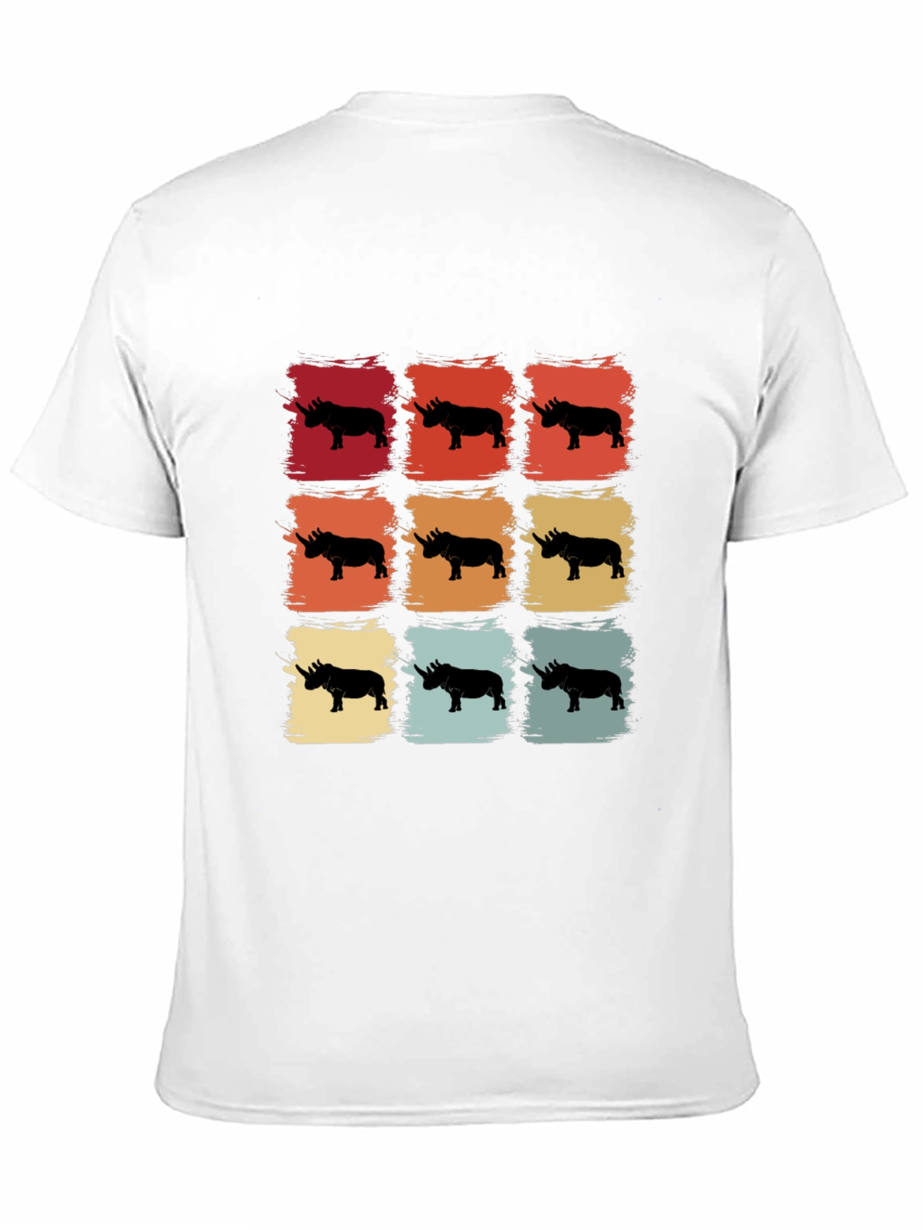 Retro Rhino Silhouette T-Shirt
