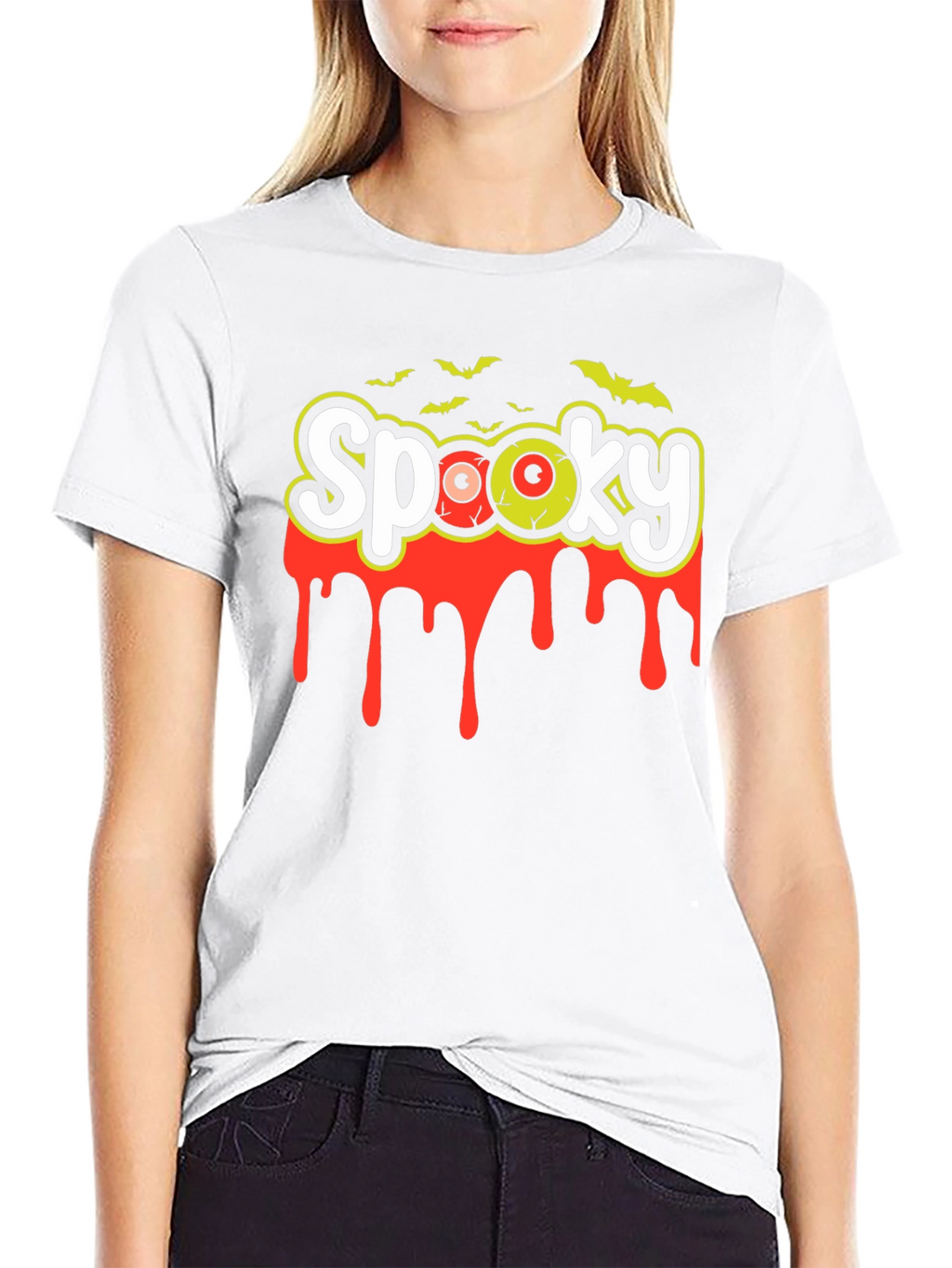 Spooky Halloween T-Shirt - Bloody Eyeball Design