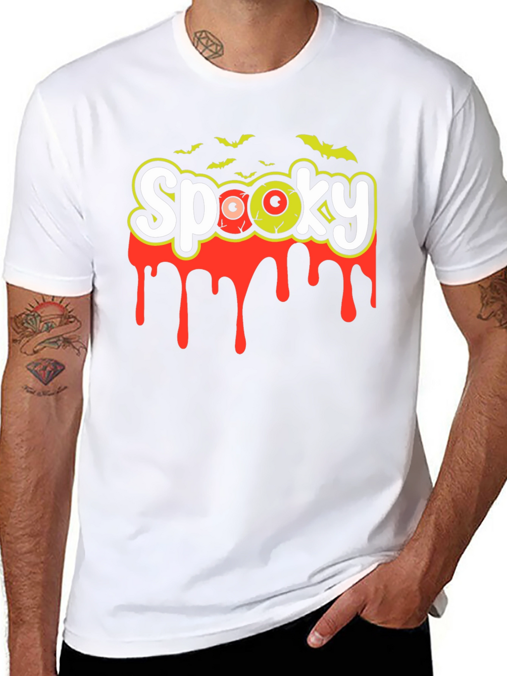 Spooky Halloween T-Shirt - Bloody Eyeball Design