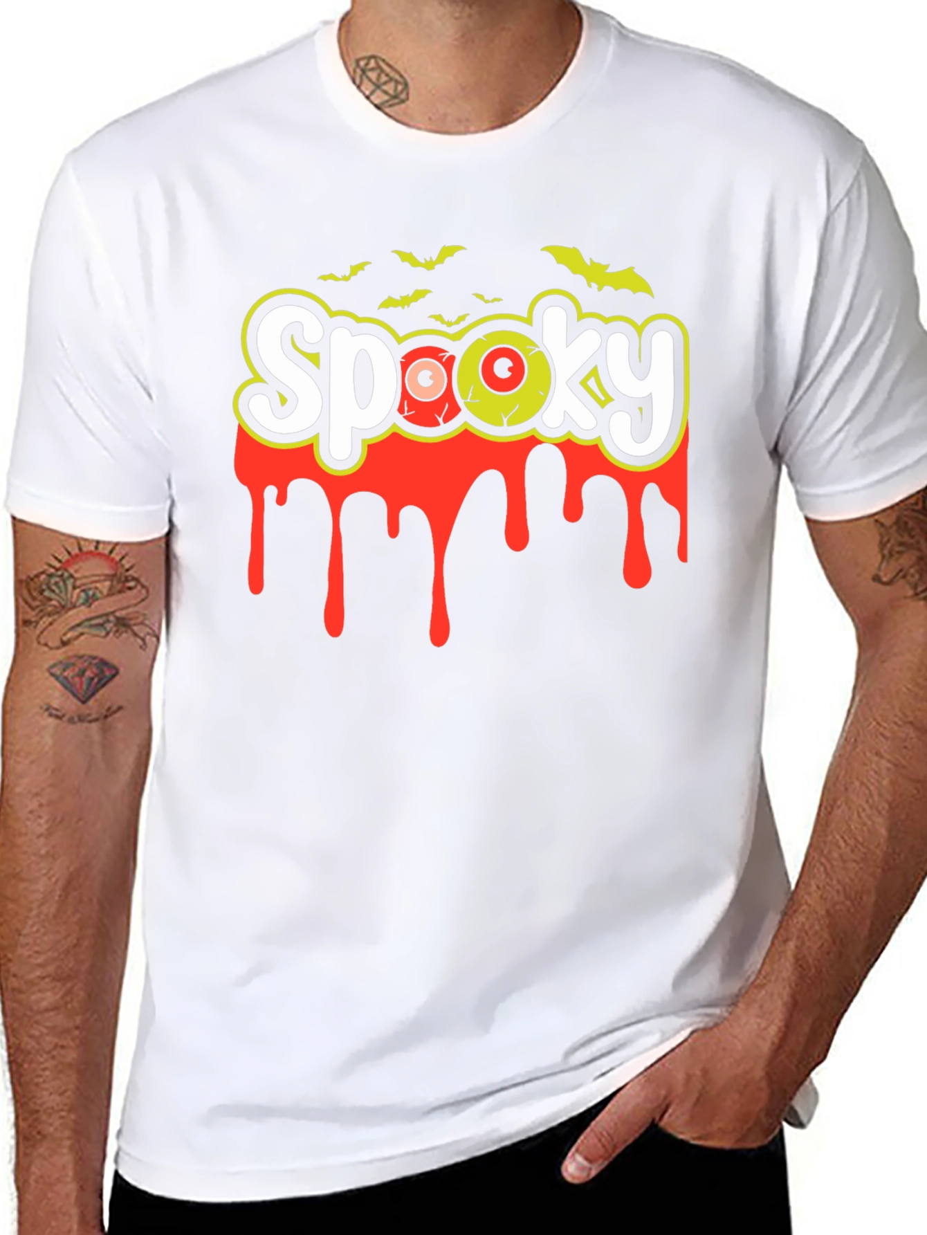 Spooky Halloween T-Shirt - Bloody Eyeball Design