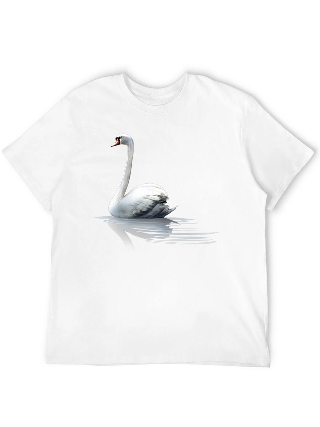 Swan Graphic Print Black T-Shirt