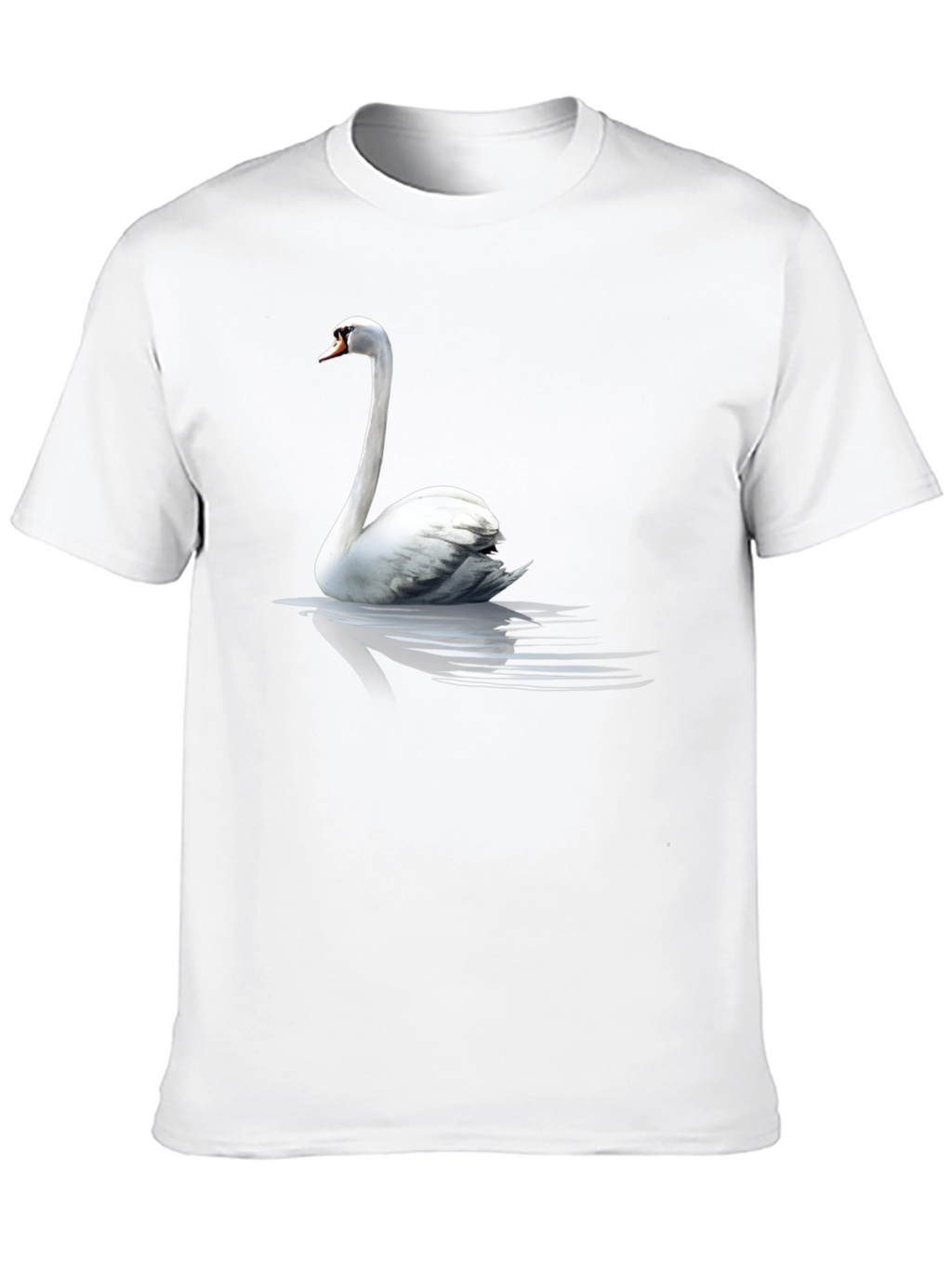 Swan Graphic Print Black T-Shirt