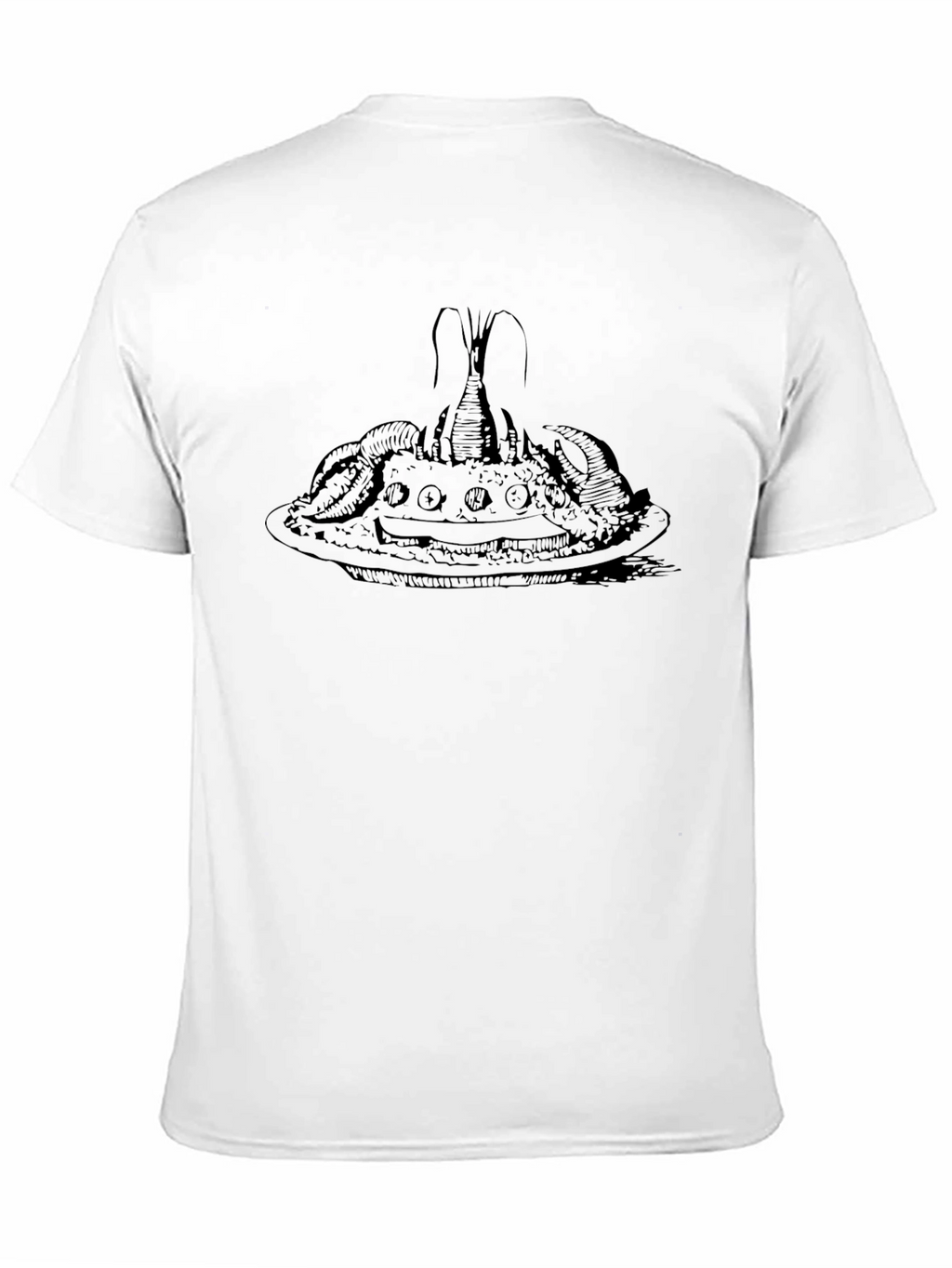 Lobster Dinner Graphic Tee - Black Cotton T-Shirt